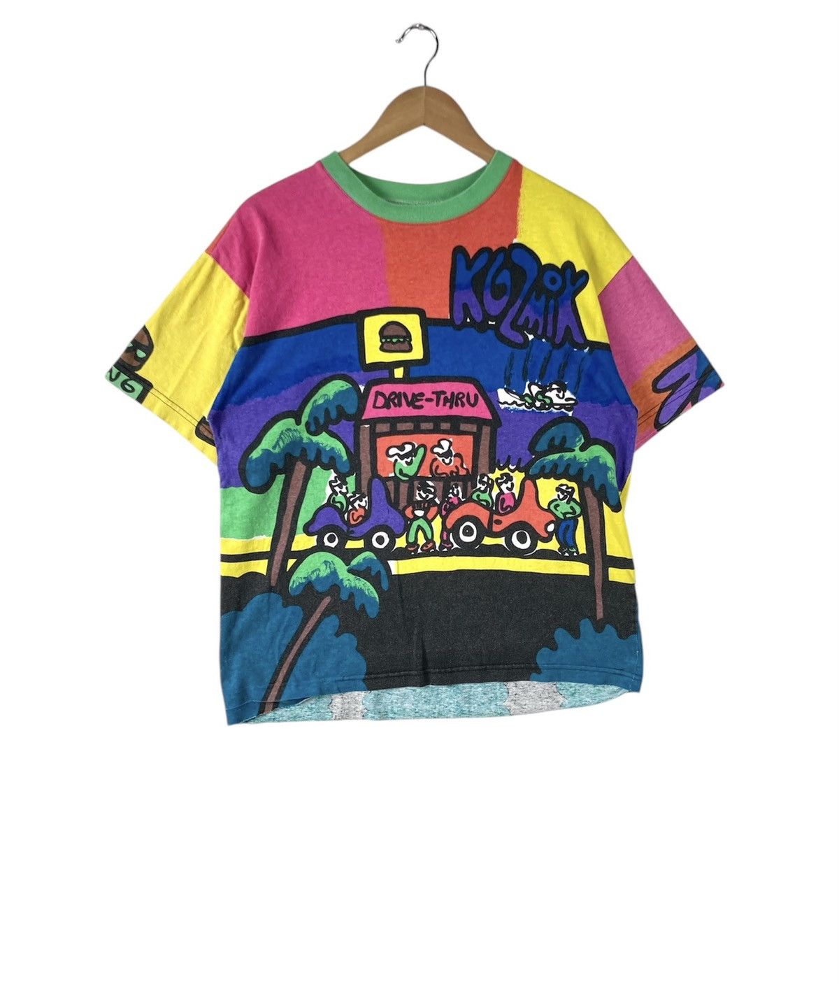 Vintage 90s Kozmik The Klothing Kompany Art Fullprint Tee