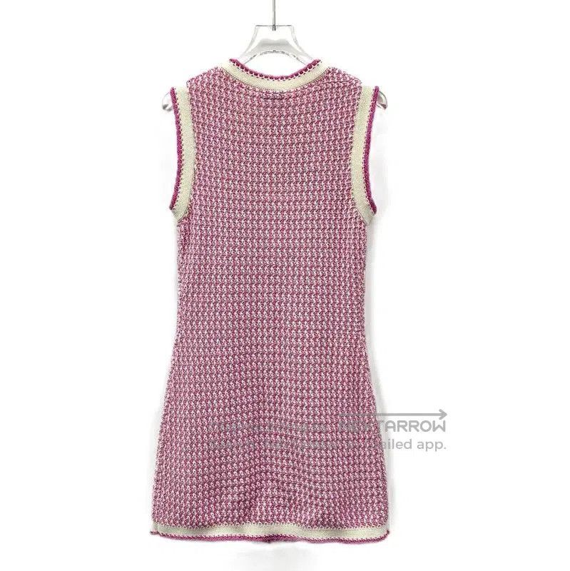 Chanel Chanel Pink Cotton Sleeveless Dress XXS Size . Size XXS / US 00 / IT 34 - 2 Thumbnail