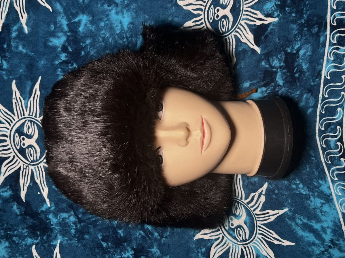 Vintage Vintage Y2K Ushanka trapper rabbit leather hat rare🔥 Size ONE SIZE - 10 Thumbnail