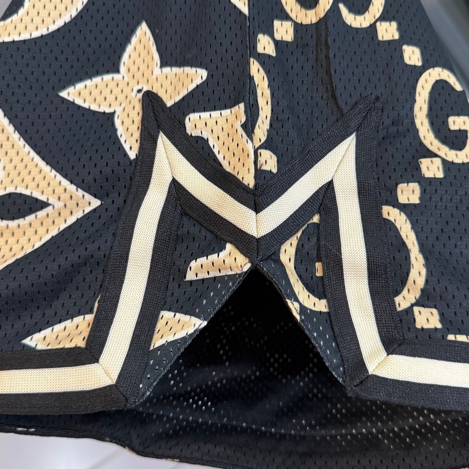 Market •NWT• SECRET CLUB OVERSIZED MONOGRAM MESH SHORTS size Large Size US 33 - 11 Thumbnail