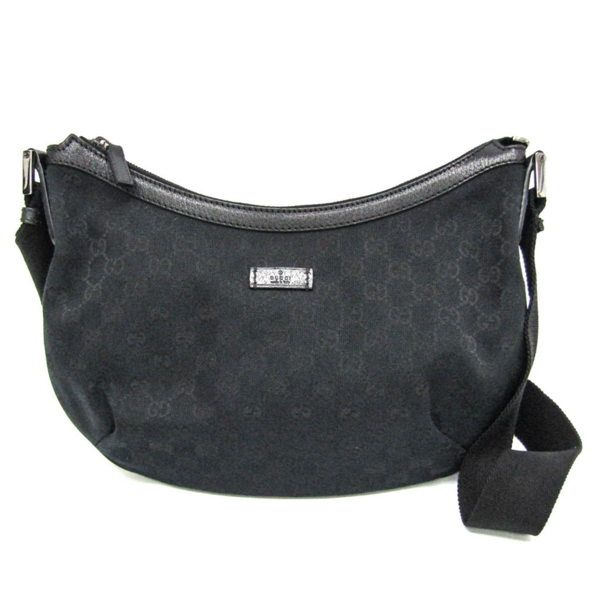 Gucci Gucci GG Canvas 181092 Women's GG Canvas,Leather Shoulder Bag Black Size ONE SIZE - 1 Thumbnail
