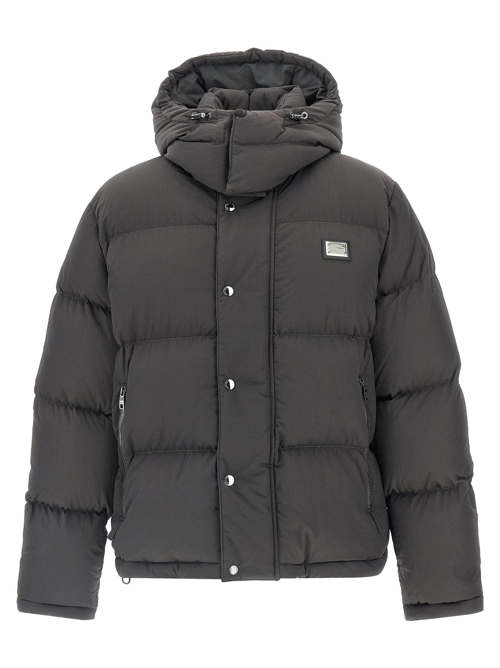 Logo patch down jacket