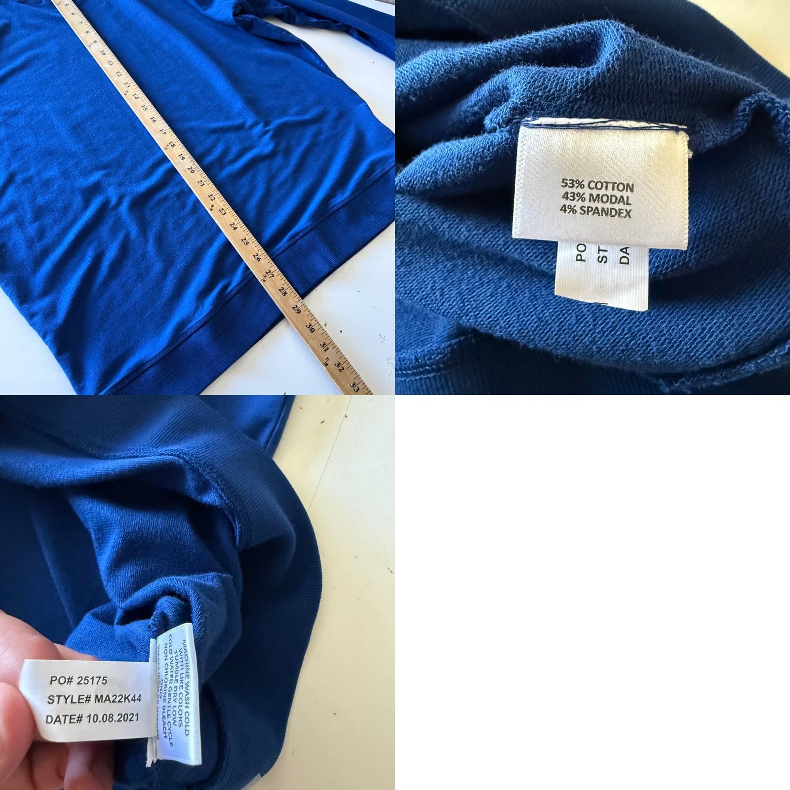 Peter Millar Peter Millar Raglan Crewneck Sweatshirt XL Royal Blue Pullover Long Sleeve Size US XL / EU 56 / 4 - 8 Thumbnail