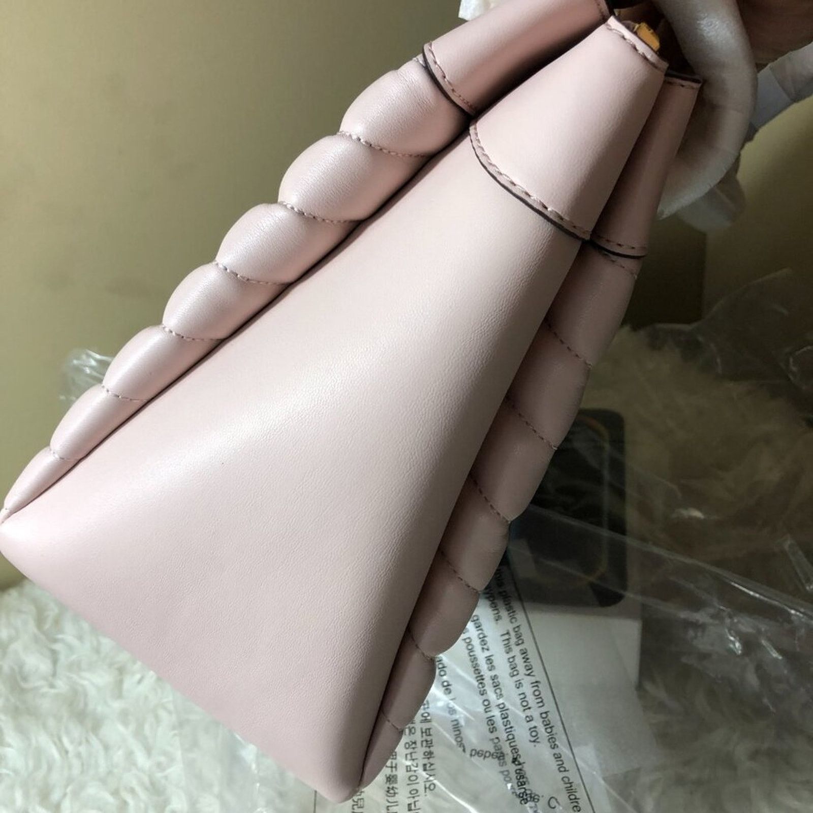 Michael Kors New Michael Kors Whitney Medium Quilted Chain Tote Bag Blush Size ONE SIZE - 4 Thumbnail