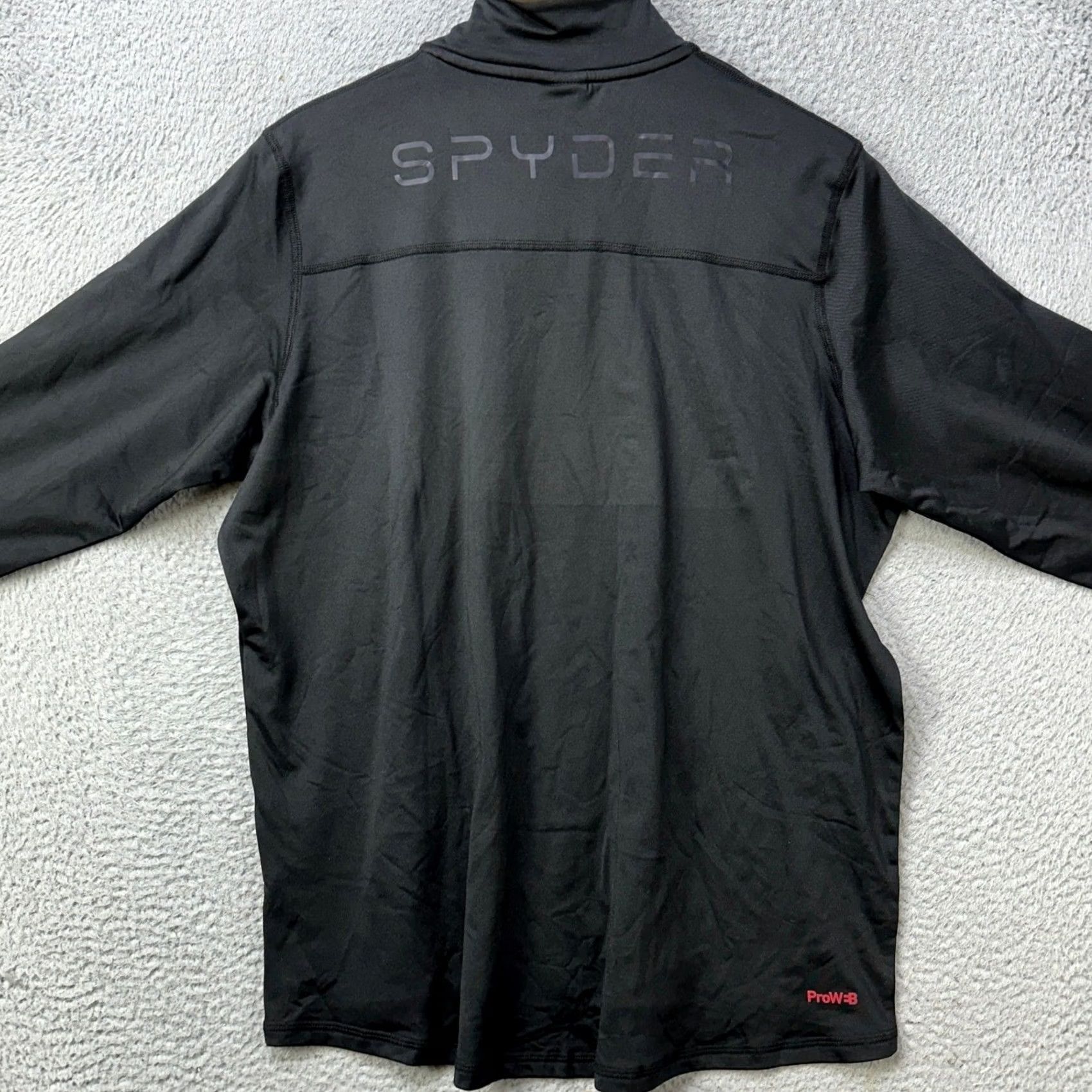 Spyder Spyder Active Mens Shirt Pullover Black 1/4 Zip Mock Neck Long Sleeve Athletic Moisture Wicking Size US M / EU 48-50 / 2 - 4 Thumbnail