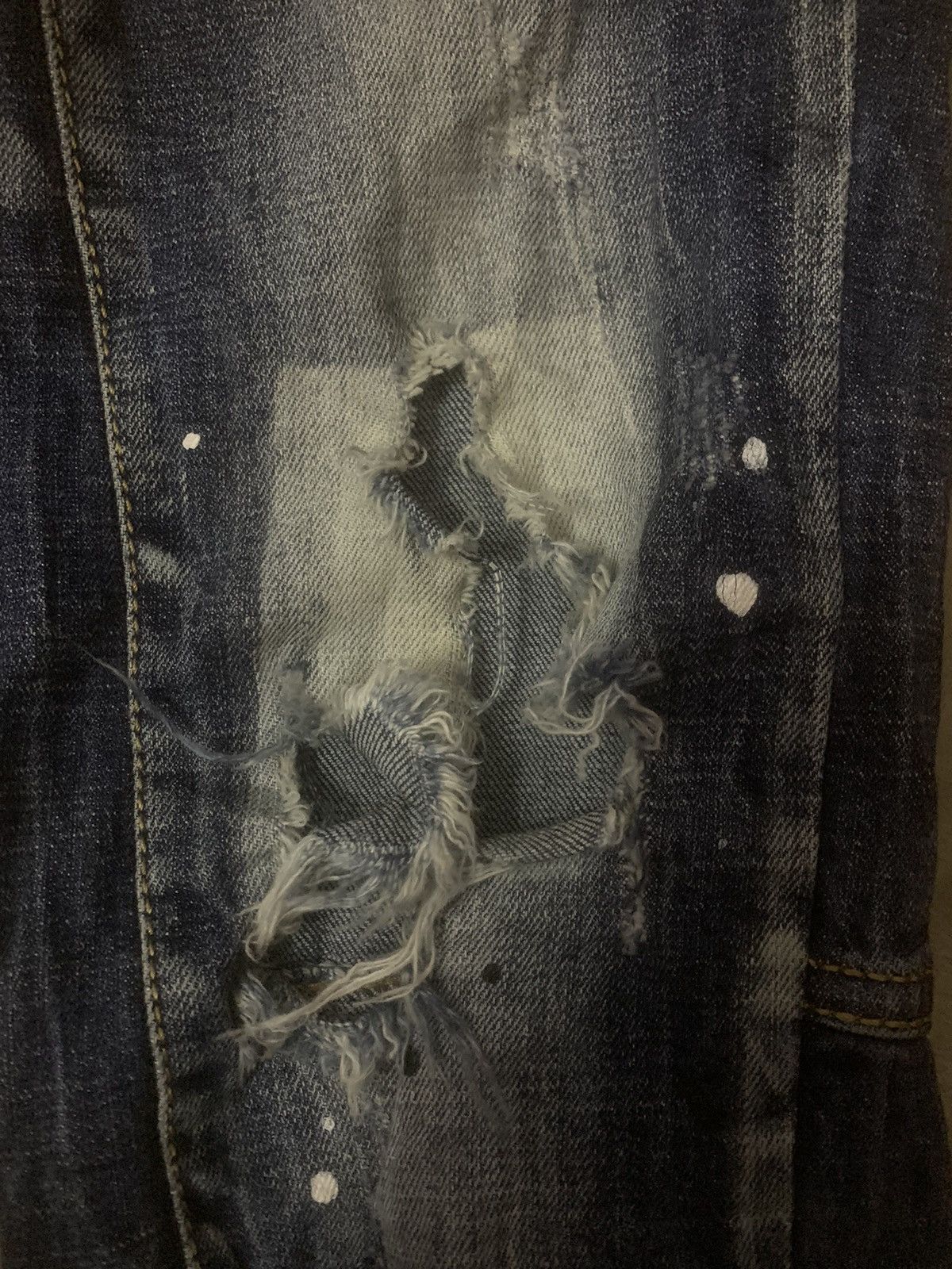 Art Comes First × Japanese Brand Dsq2 Caten Twin Brothers Flare Denim Jeans Size US 31 - 4 Thumbnail