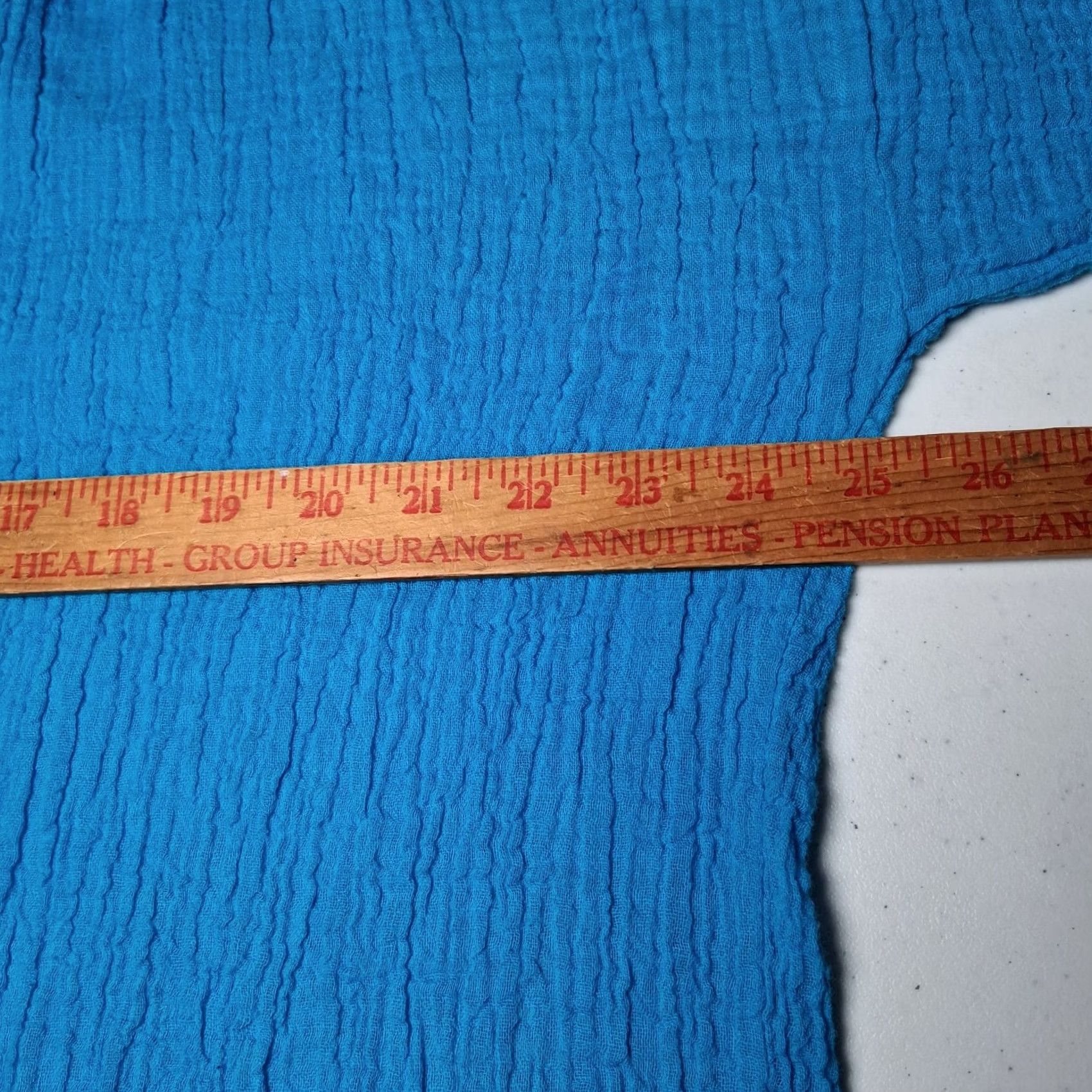 Vintage VINTAGE Loom Wear Shirt 3X Plus Size Turquoise Guaze Cotton Button Up Short Slv Women Blouse USA Made Size XXL / US 16-18 / IT 52-54 - 4 Thumbnail