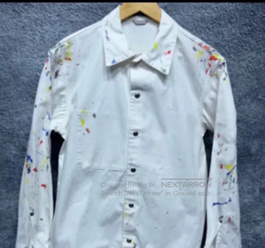 Dior dior logo denim jacket with paint splatter. Size US L / EU 52-54 / 3 - 2 Thumbnail