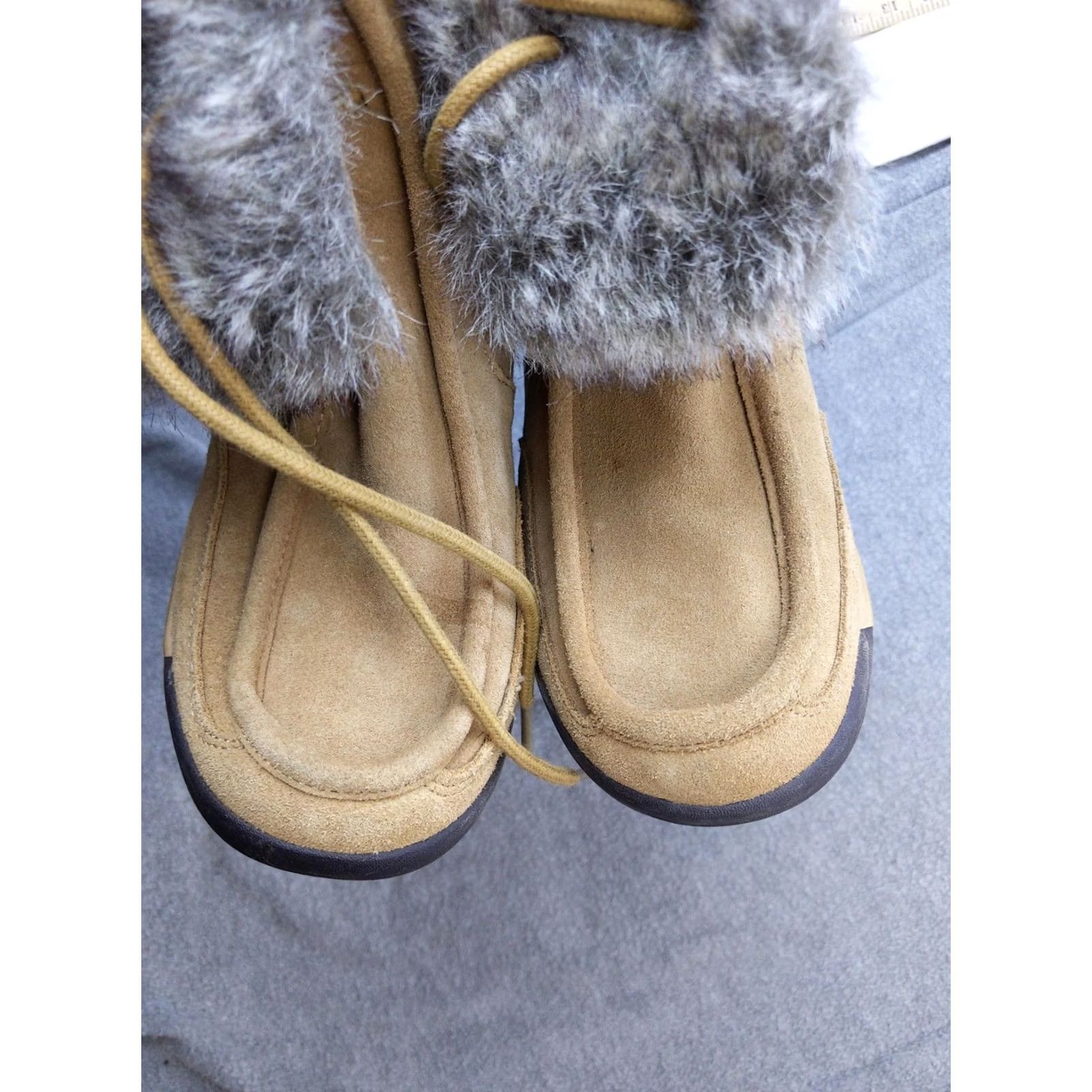 Lands' End Lands' End Snow Boots Womens Size 8 B 38.5 Brown Suede Faux Fur Ankle Winter Shoes Boot Size US 8 / IT 38 - 3 Thumbnail