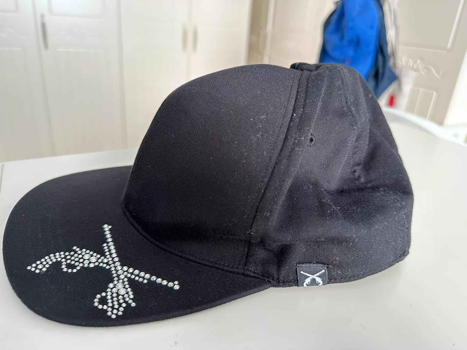 roarguns roarguns Double Gun Swarovski Crystal Black Japan Cap Size ONE SIZE - 2 Thumbnail