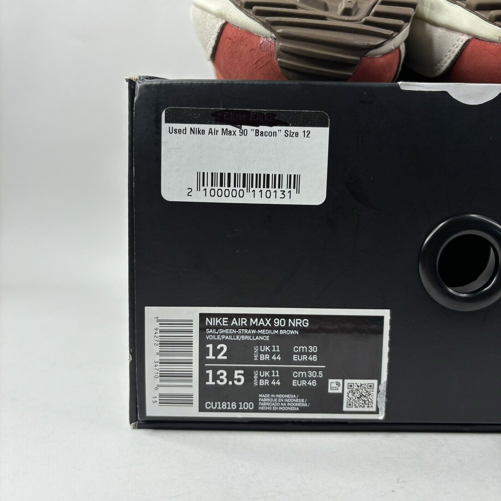 Nike Nike Air Max 90 NRG “Bacon” 2021 CU1816-100 Men’s 12 Worn Size US 12 / EU 45 - 8 Thumbnail