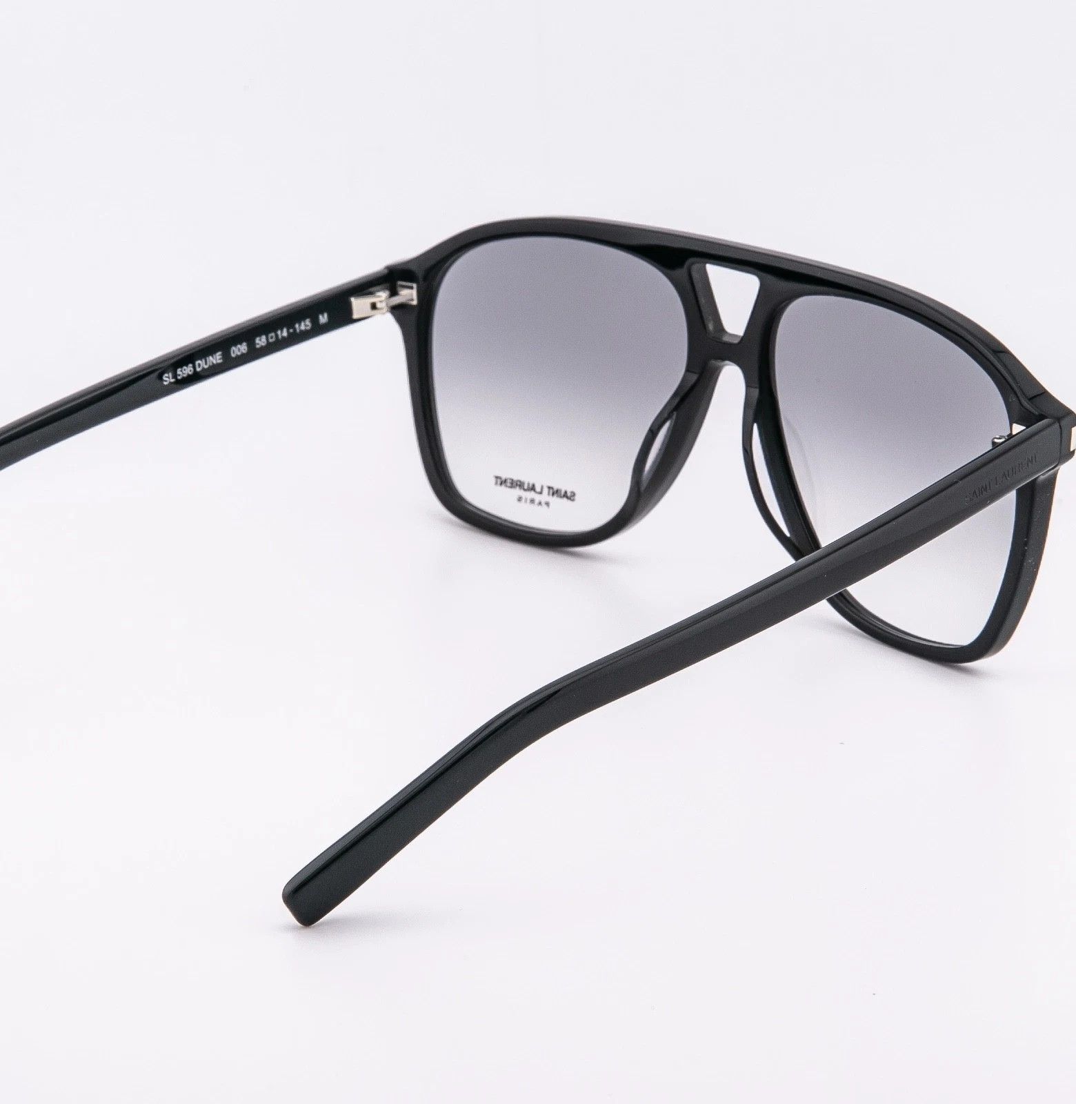 Saint Laurent Paris SAINT LAURENT DUNE SL 596 SL596 Black Aviator Sunglasses 006 Size ONE SIZE - 3 Thumbnail