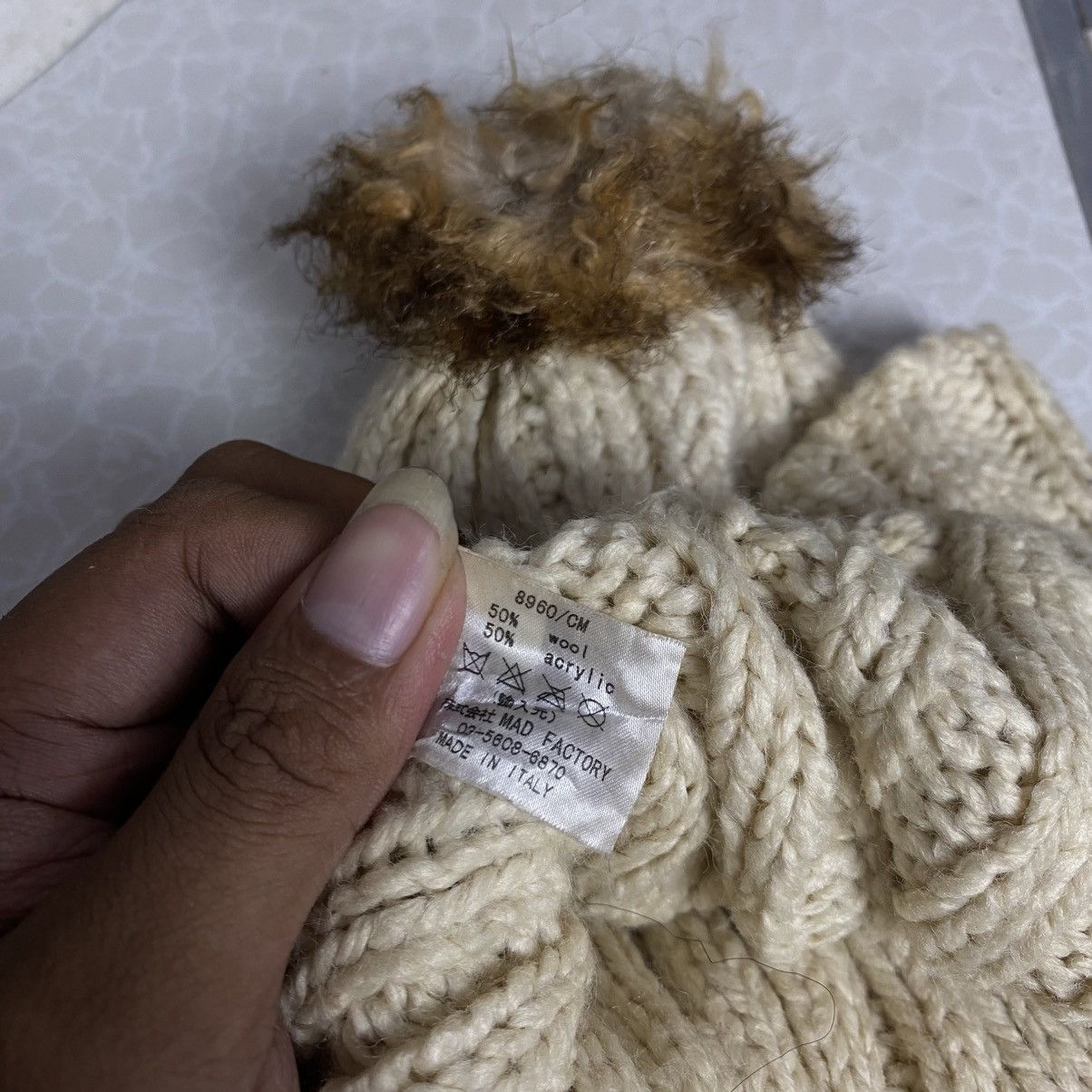 Other × Vintage vtg mad factory co.ltd knitted beanie hats 2 materials Size ONE SIZE - 5 Thumbnail