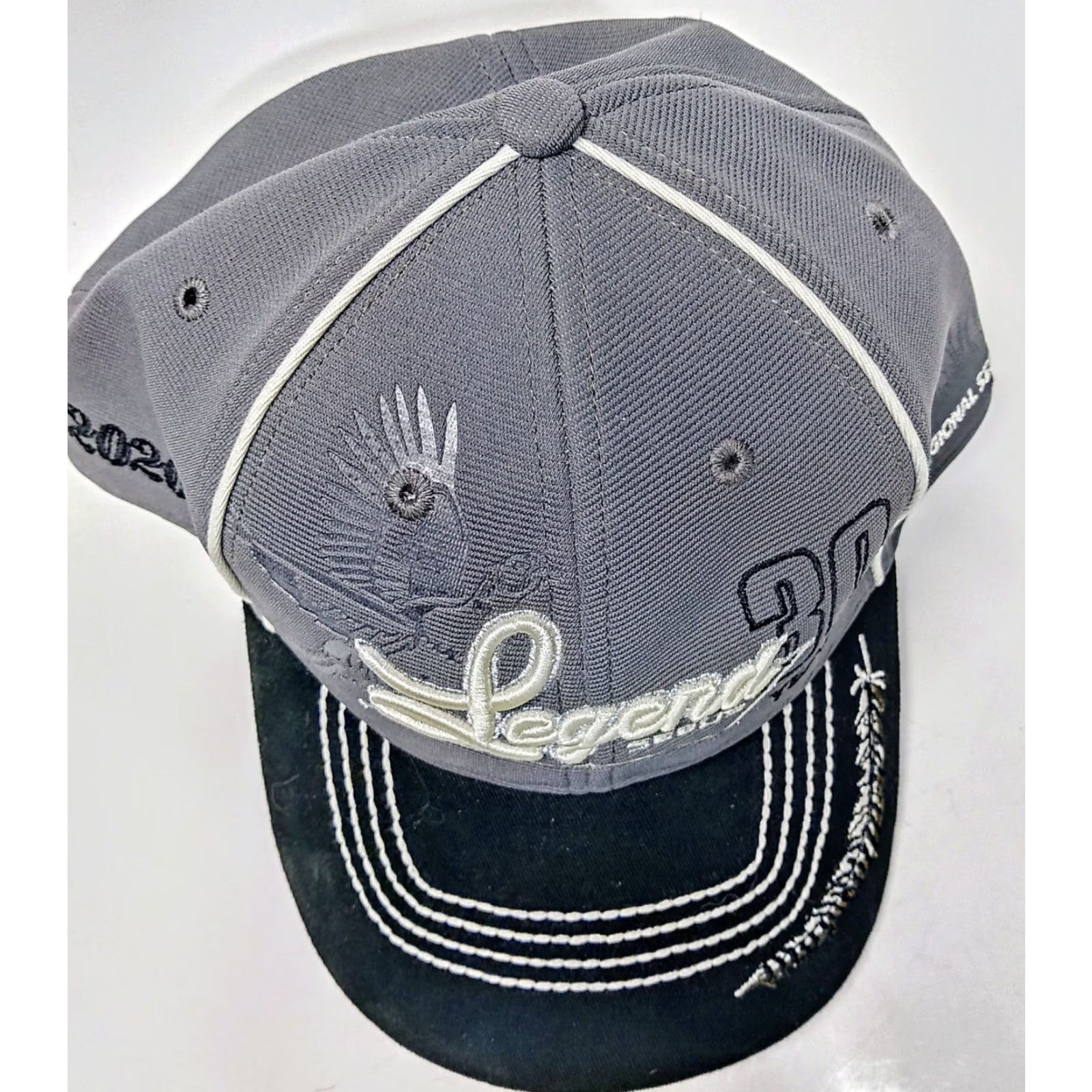 Vintage Legend Seeds Hat Baseball Cap Men Adjustable Gray 90s USA Farm Pheasant Display Canvas Cotton Polyester Size ONE SIZE - 4 Thumbnail