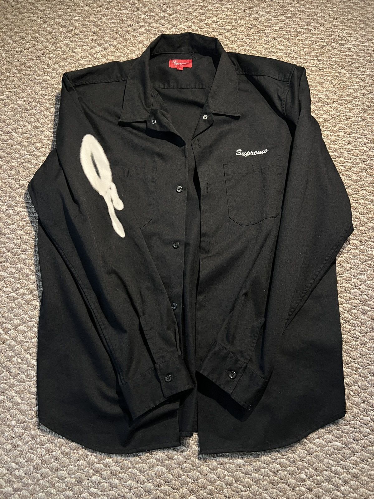 Supreme Rose Work Shirt | Grailed