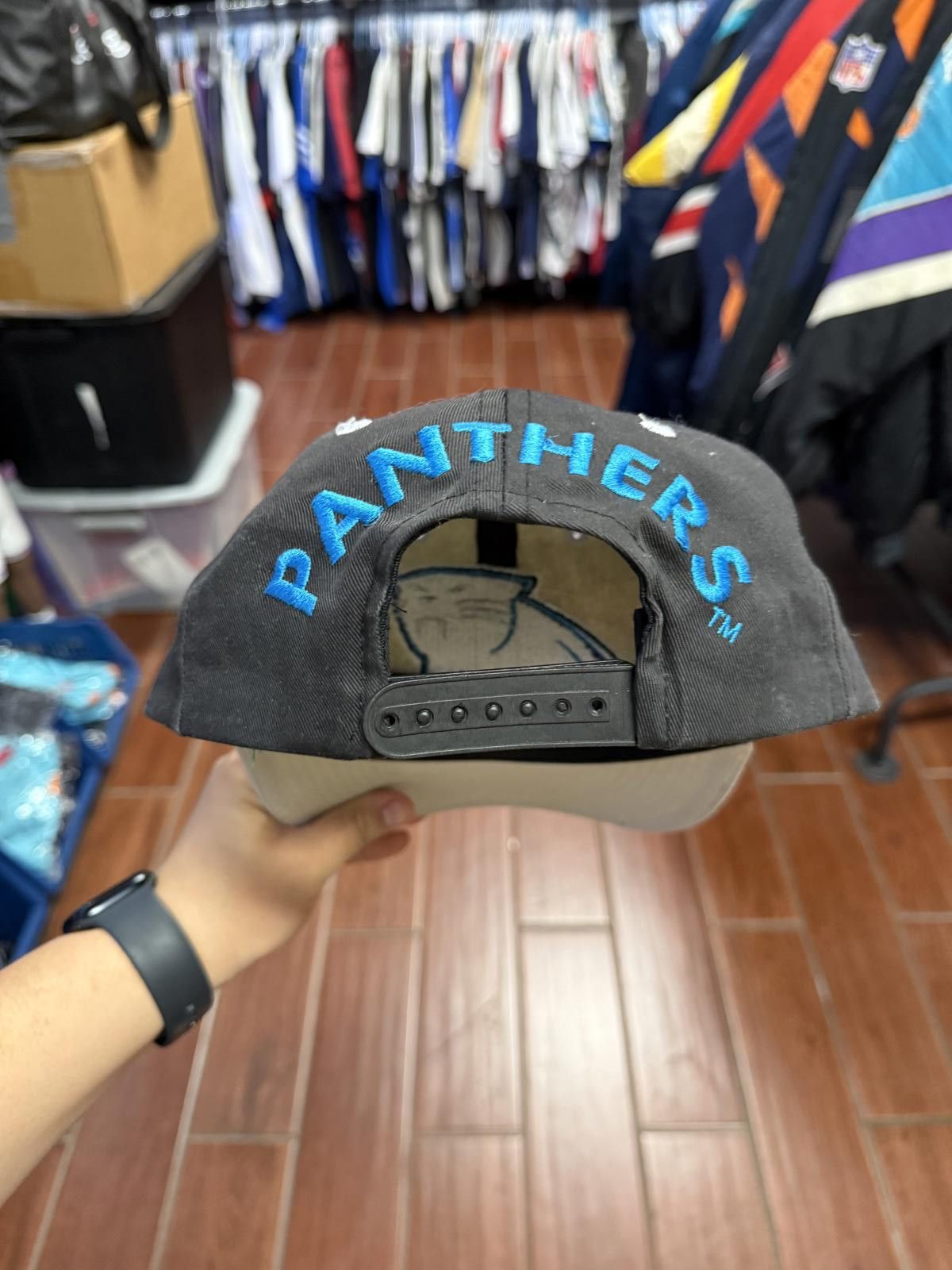 Designer 90's Vintage North Carolina Panthers Snapback Hat Size ONE SIZE - 5 Thumbnail