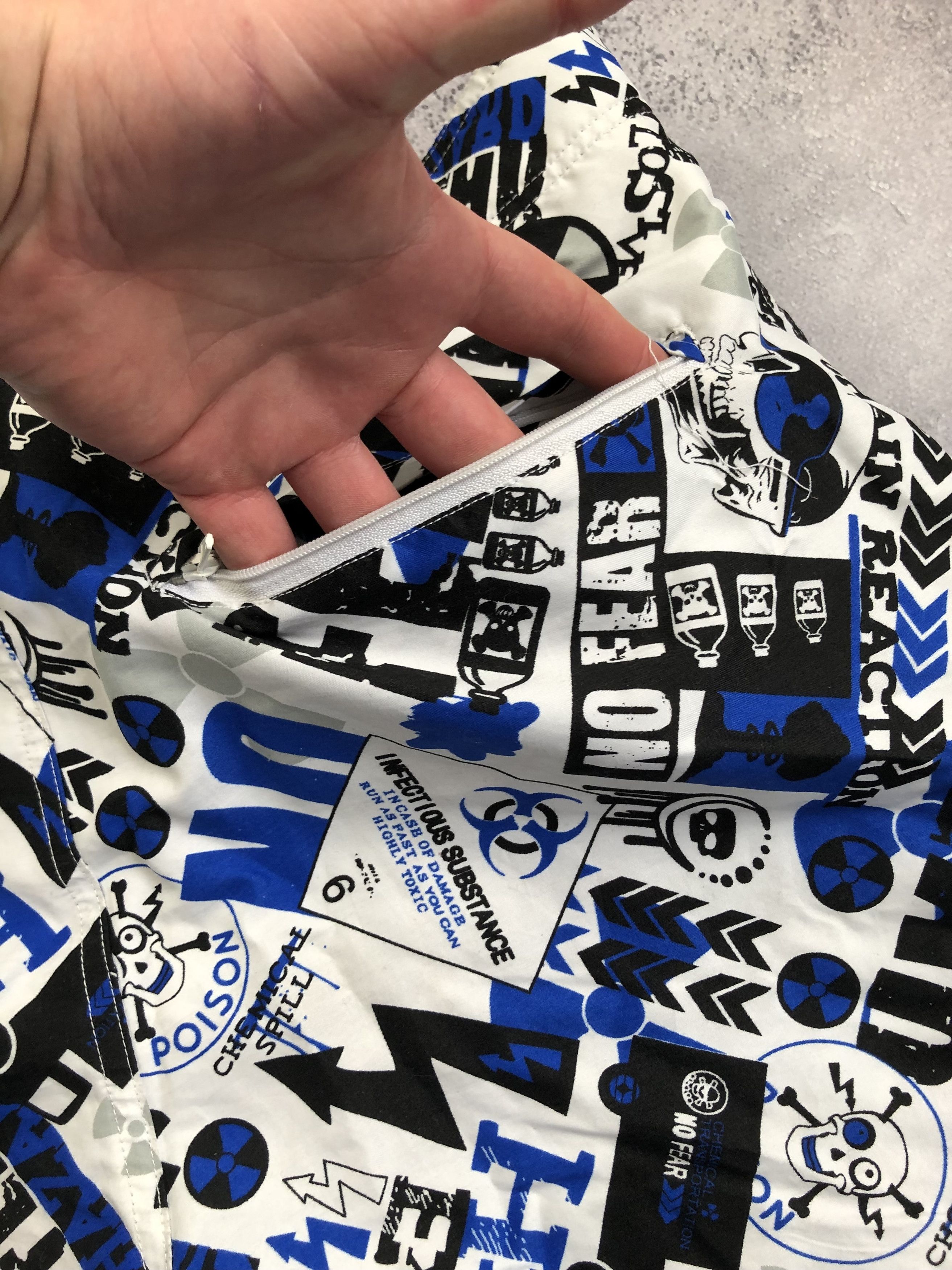 No Fear NO FEAR Crazy Y2k Monogram Shorts Streetwear Beach Serf Size US 33 - 14 Thumbnail