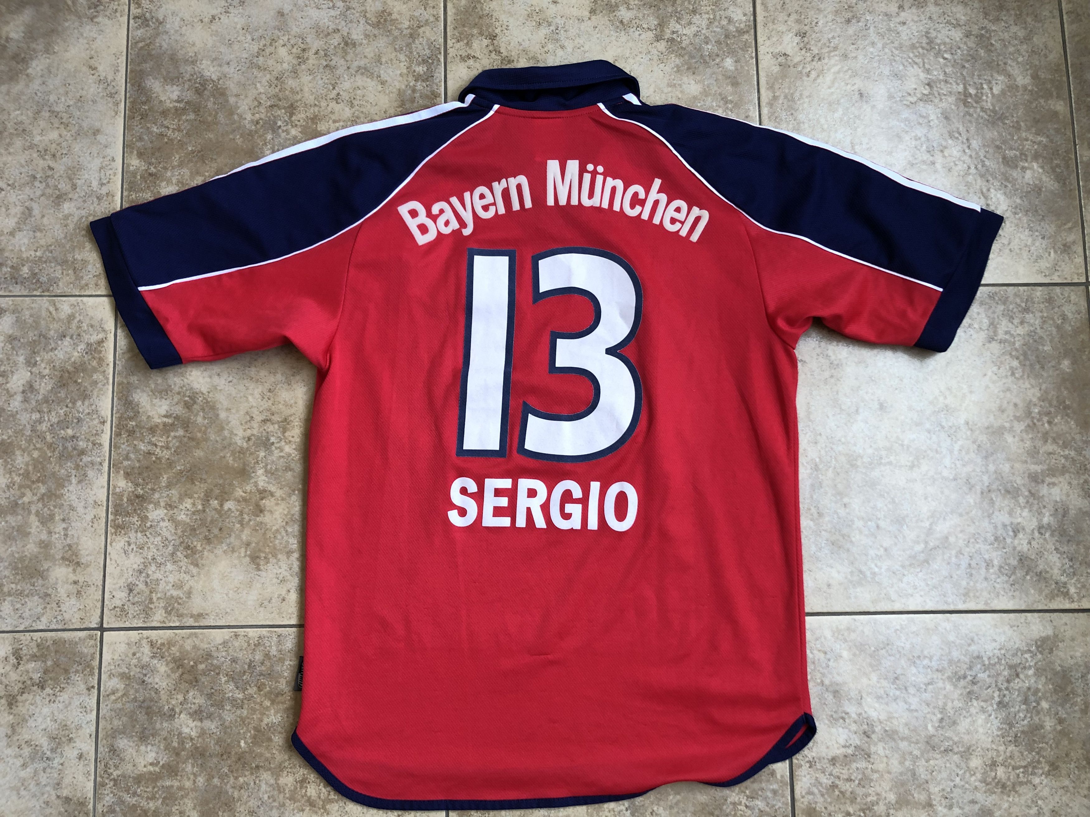 Adidas Bayern Munich Home Football Shirt 1999-2001 #13 Sergio Size US S / EU 44-46 / 1 - 13 Thumbnail
