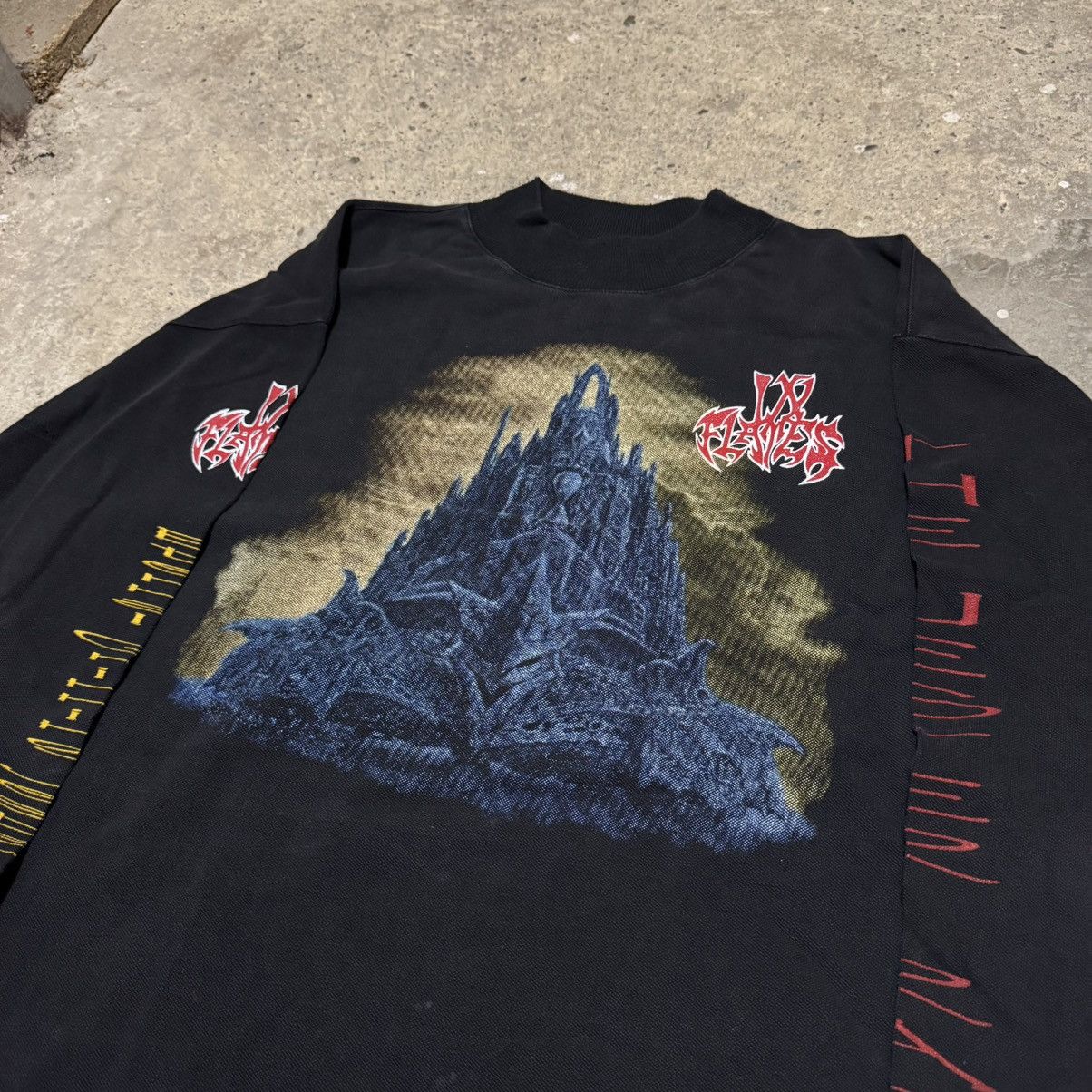 Band Tees × Vintage Vintage 90s In flames long sleeve the jester race Size US XL / EU 56 / 4 - 3 Thumbnail