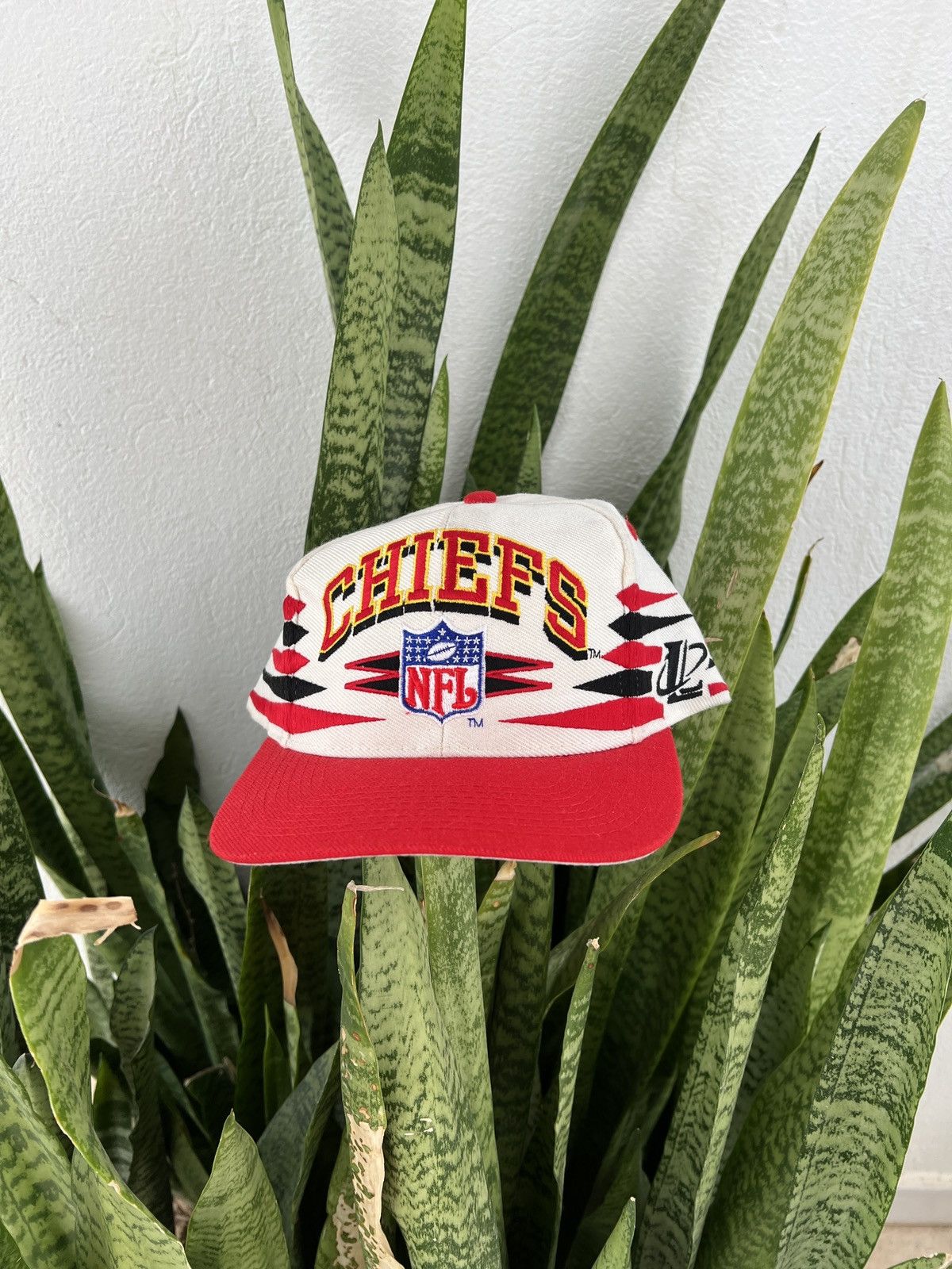 image of 90's Kansas City Chiefs Logo Athletic Cap Nba in White, Men's