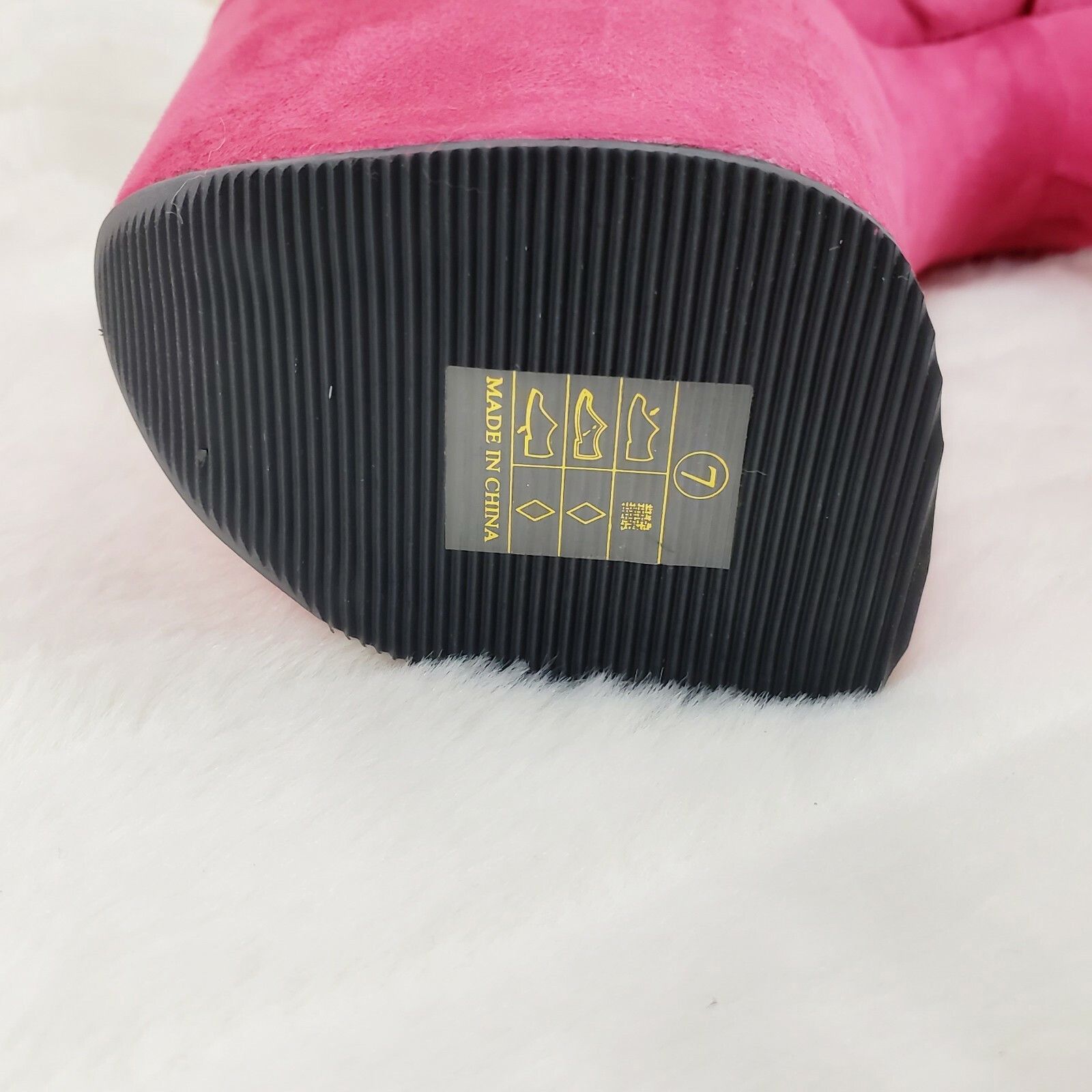 Other Flamingo 1050FS Hot Pink V-Suede 8" Heel Platform Mid Calf B Size US 9 / IT 39 - 5 Thumbnail