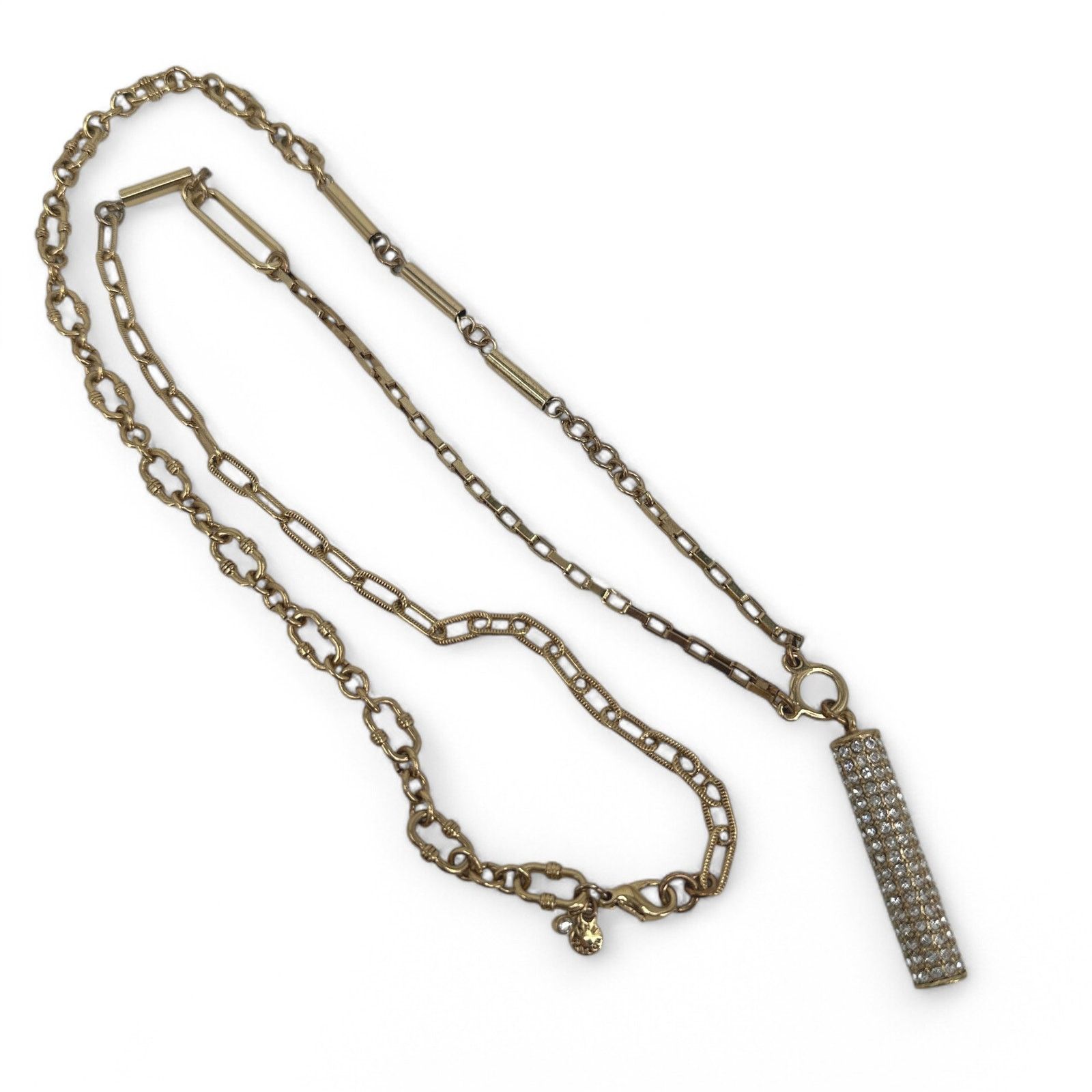 Ann Taylor Ann Taylor Long Statement Necklace Goldtone Chain Pendant Size ONE SIZE - 7 Thumbnail