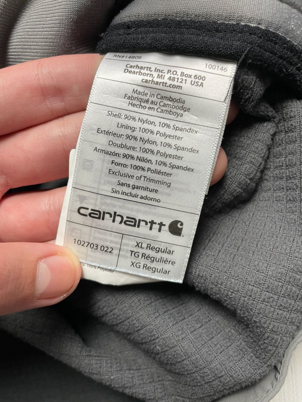 Carhartt Wip × Vintage Vintage Carhartt Wip jacket grey logo work wear pockets XL Size US XL / EU 56 / 4 - 5 Thumbnail