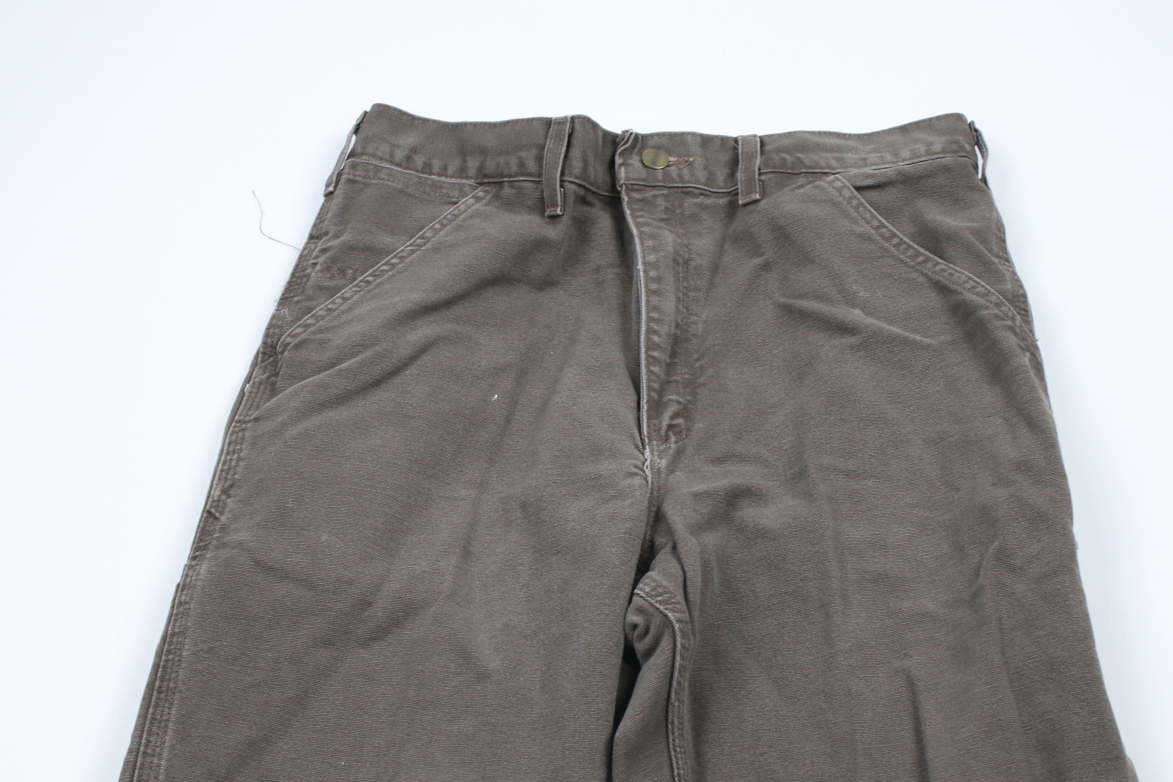 Carhartt × Vintage Vintage Carhartt Loose Fit Washed Duck Pants Timber Brown Size US 32 / EU 48 - 2 Thumbnail