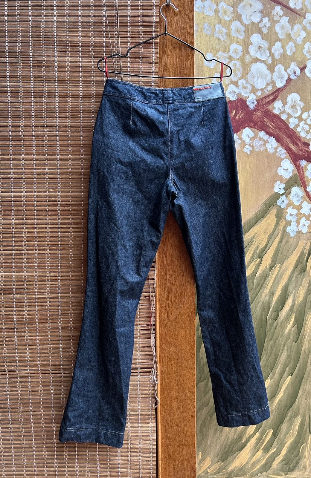 Prada × Vintage Vintage 2000’s Prada Sport Linea Rossa Bootcut Jeans Size 42 Size 28" / US 6 / IT 42 - 2 Thumbnail