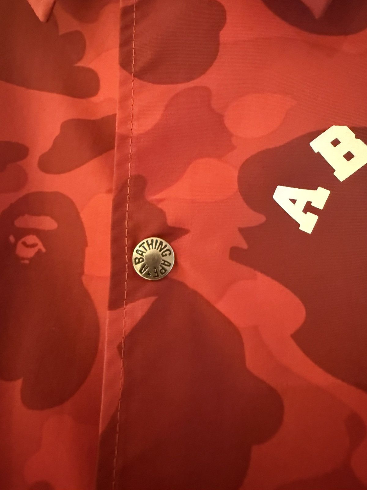 Bape Bape bathing ape college red camo college coach jacket M Size US M / EU 48-50 / 2 - 4 Thumbnail