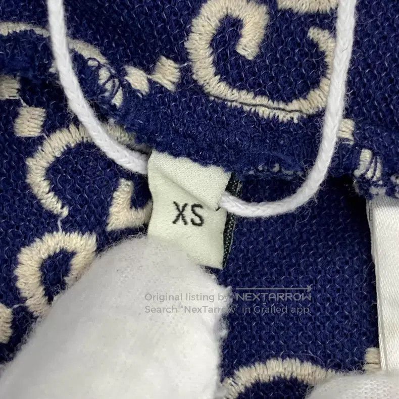 Gucci Gucci Dark blue logo jacquart full print cotton lapel sing Size US XS / EU 42 / 0 - 6 Thumbnail