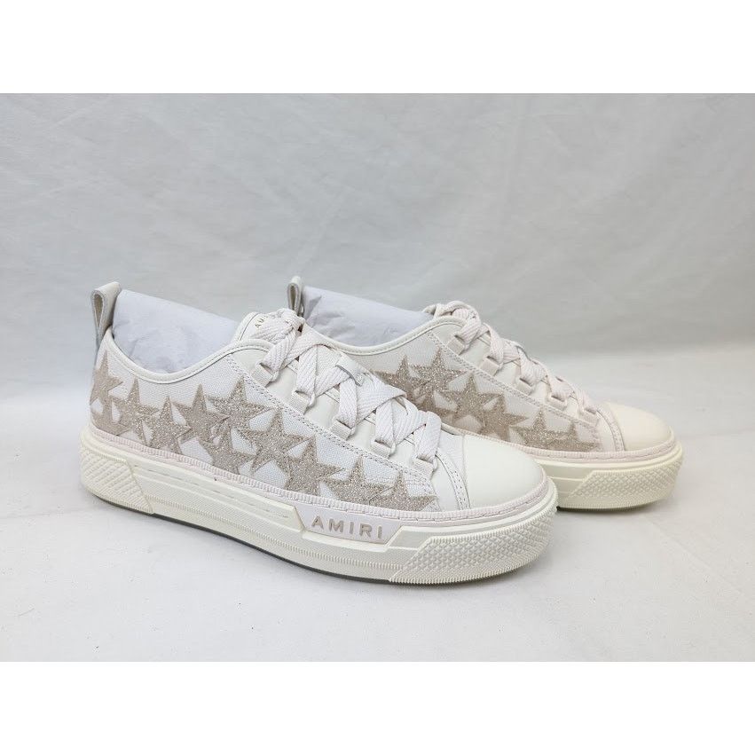 Amiri o1rshd1 Stars Court Low-Top Sneakers in Alabaster Size US 10 / EU 43 - 12 Thumbnail