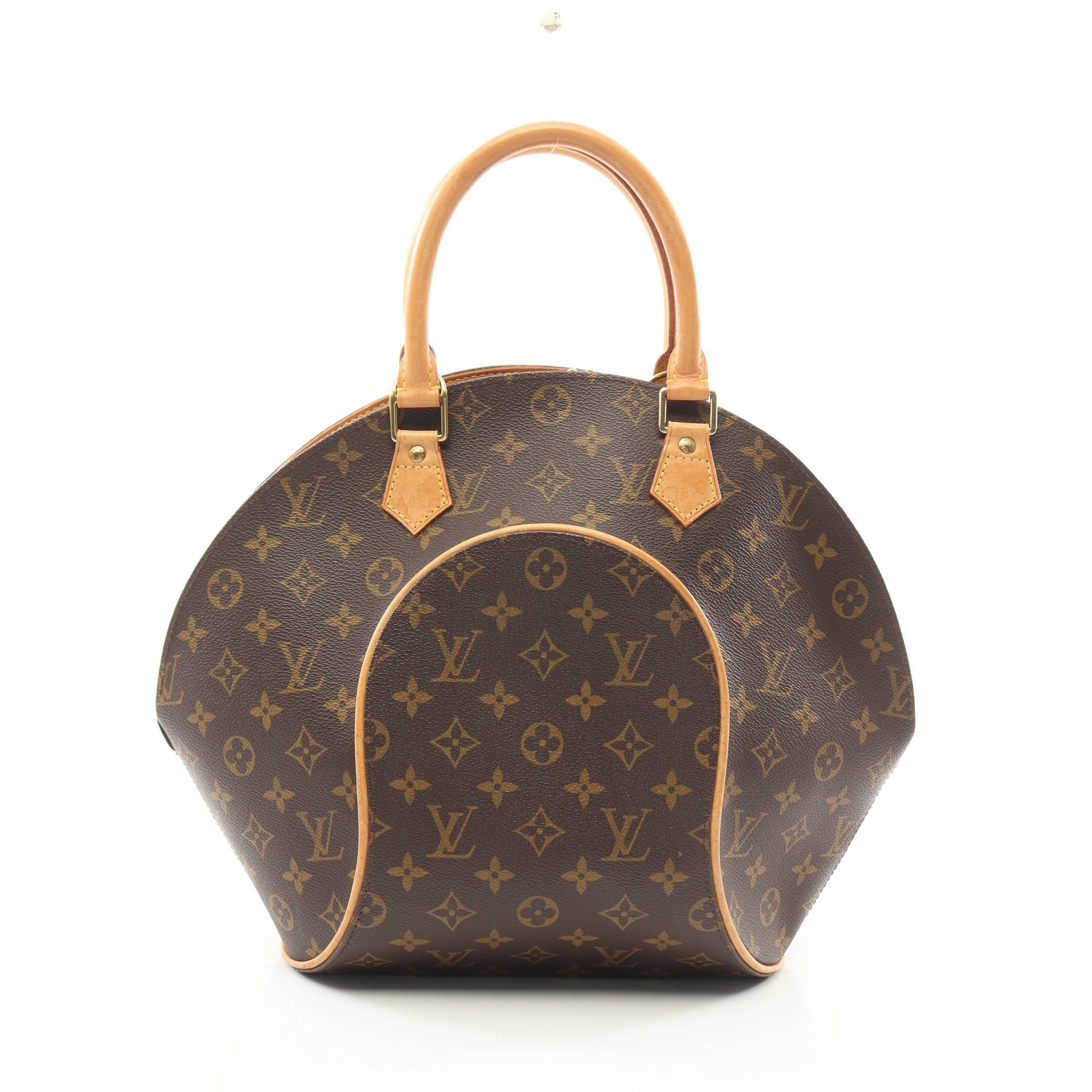 Louis Vuitton Ellipse Mm Monogram Handbag Leather Brown