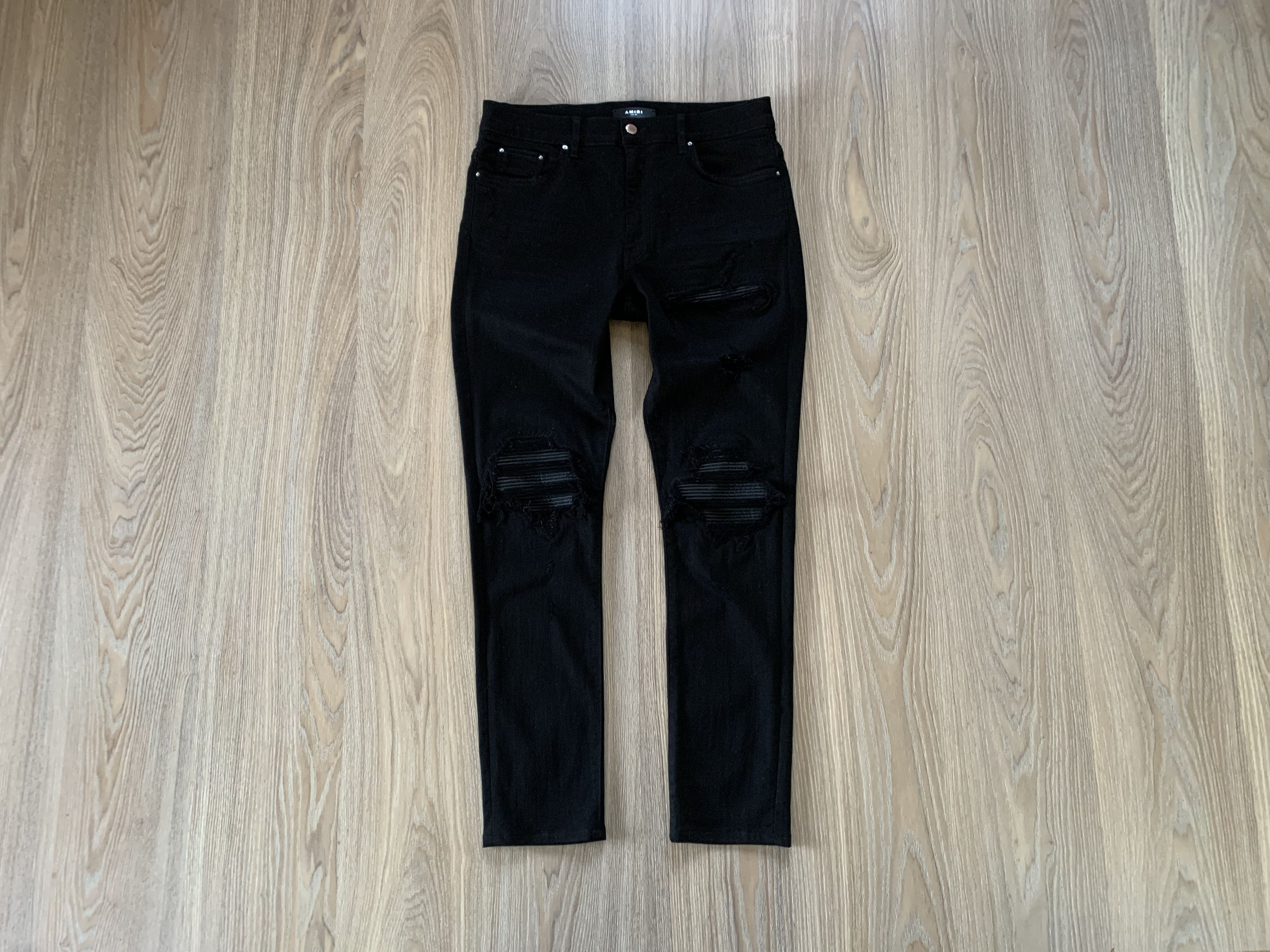 Amiri Amiri Stretch Black Ribbed Jeans Size US 34 / EU 50 - 1 Thumbnail