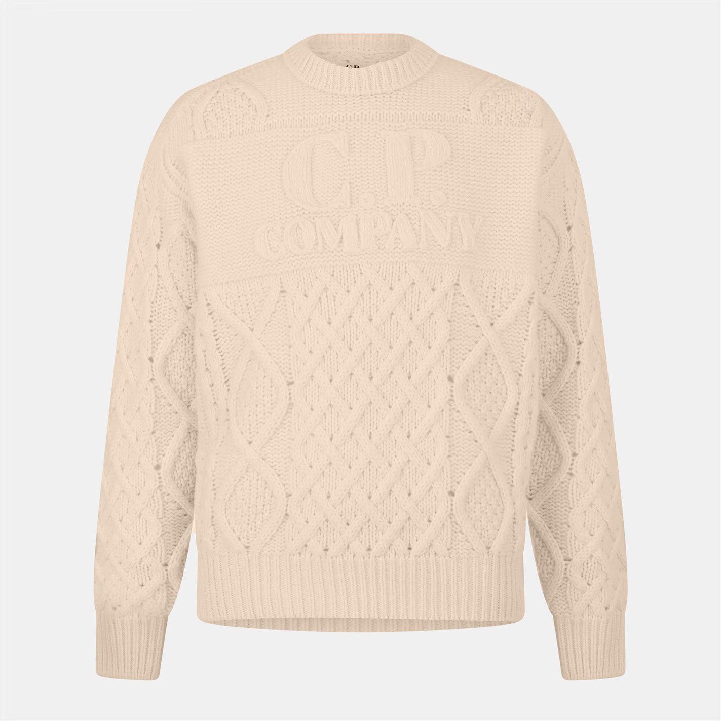 C.P. Company o1g2r1mq0426 Knitted Turtle Neck Jumper in Beige Size US M / EU 48-50 / 2 - 1 Thumbnail