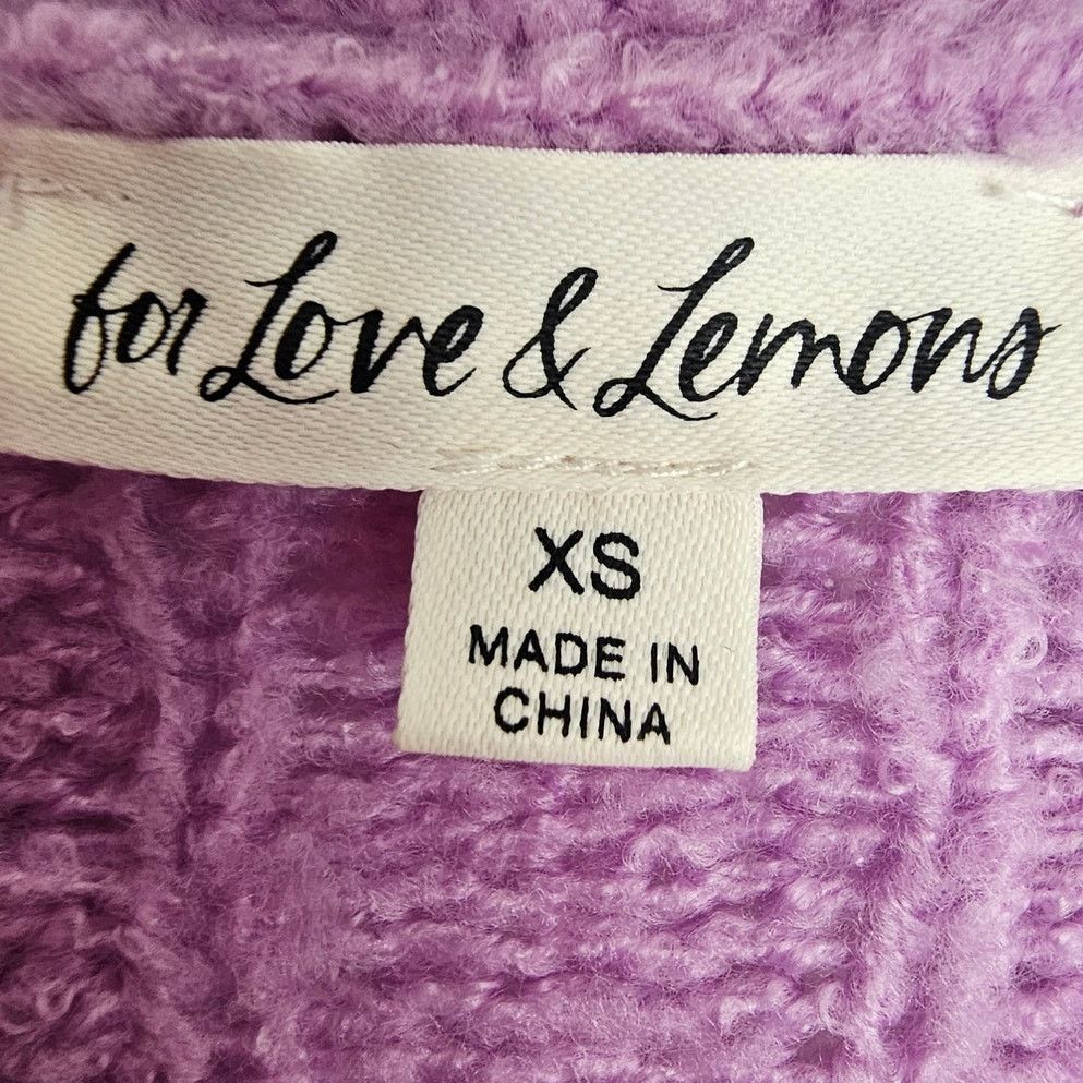 For Love & Lemons For Love & Lemons Billie Cable Knit Cropped Cardigan Sweater Size XS / US 0-2 / IT 36-38 - 7 Thumbnail