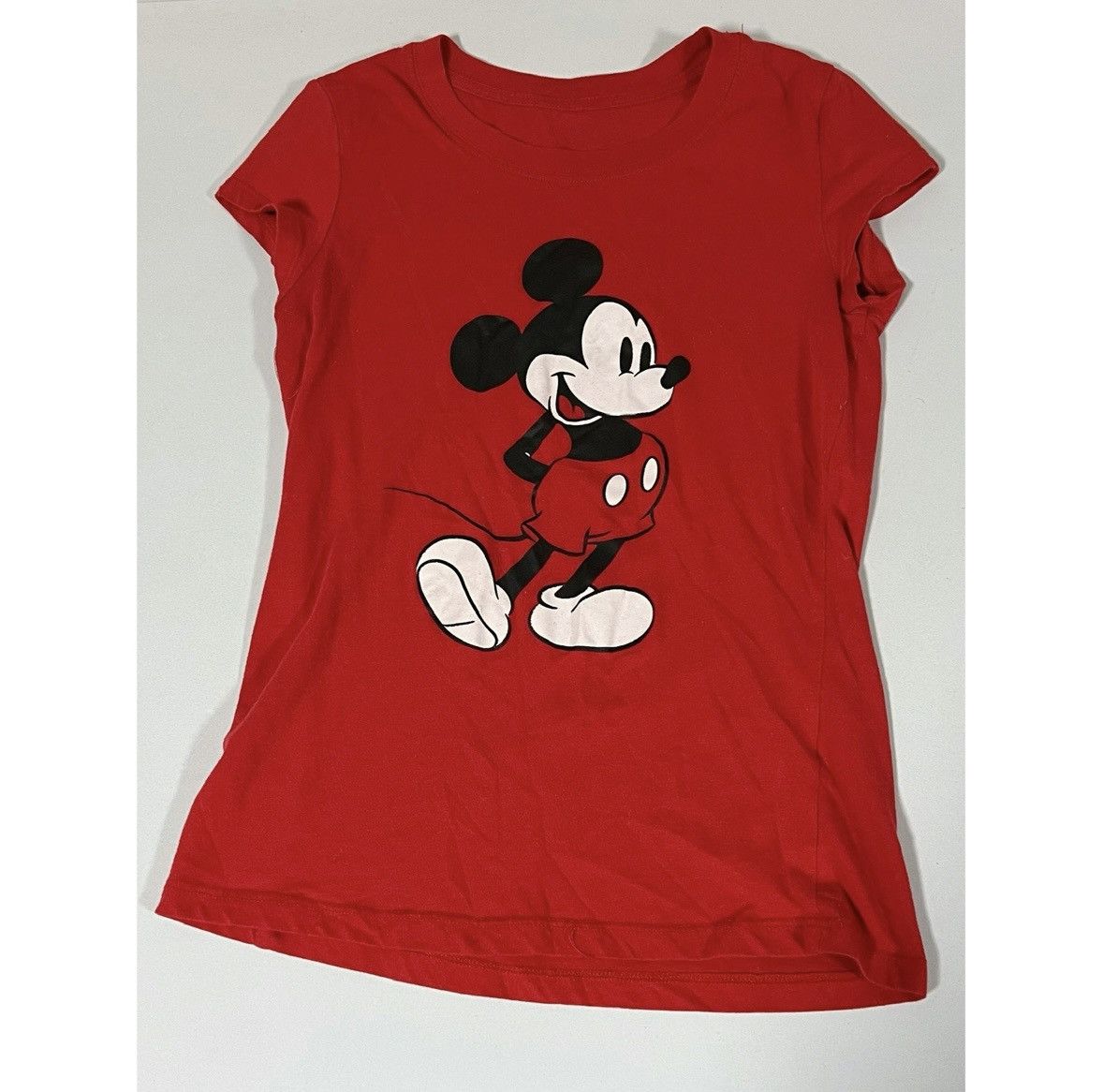 Disney Disney Red Mickey Mouse Graphic T-Shirt Top Tee Size S ❤️✨ Size S / US 4 / IT 40 - 2 Thumbnail