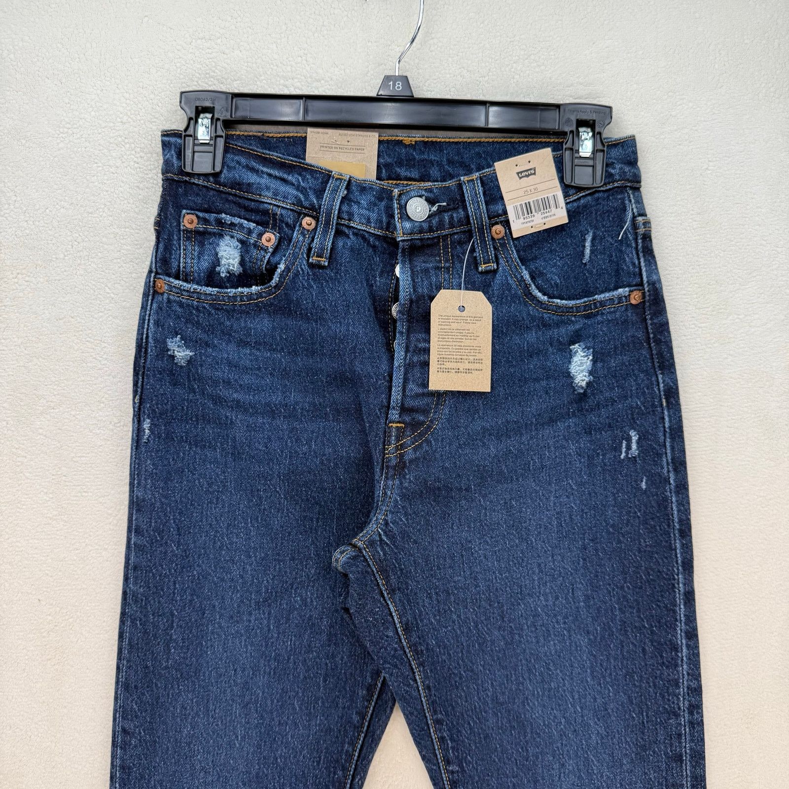 Levi's LEVI'S 501 SKINNY WOMEN'S 25X30 DARK WASH DENIM Size 25" / US 0 / IT 36 - 2 Thumbnail