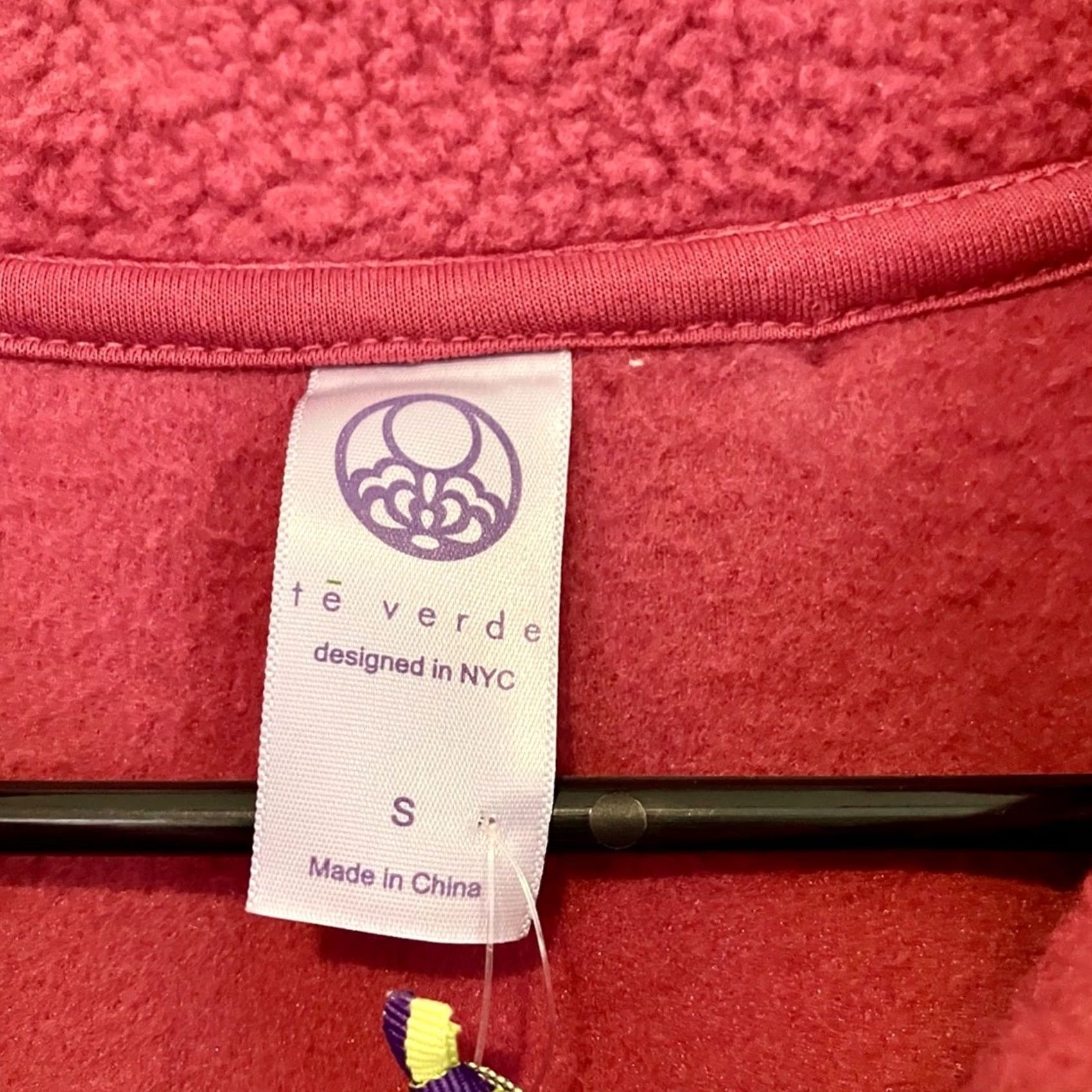 Pinko TeVerde Colorblock Sherpa Quarter Zip Mixed Media Pullover Jacket Pink White S Size S / US 4 / IT 40 - 7 Thumbnail