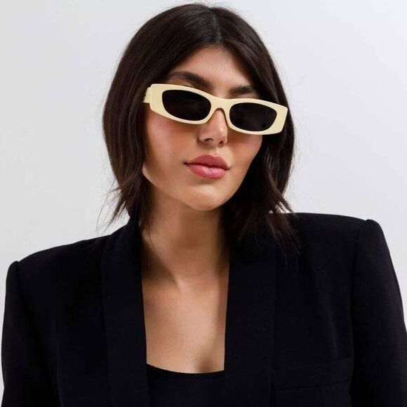 Celine Celine CL40245U 39A Sunglasses Shiny Butter Rectangle Frame Size ONE SIZE - 5 Thumbnail