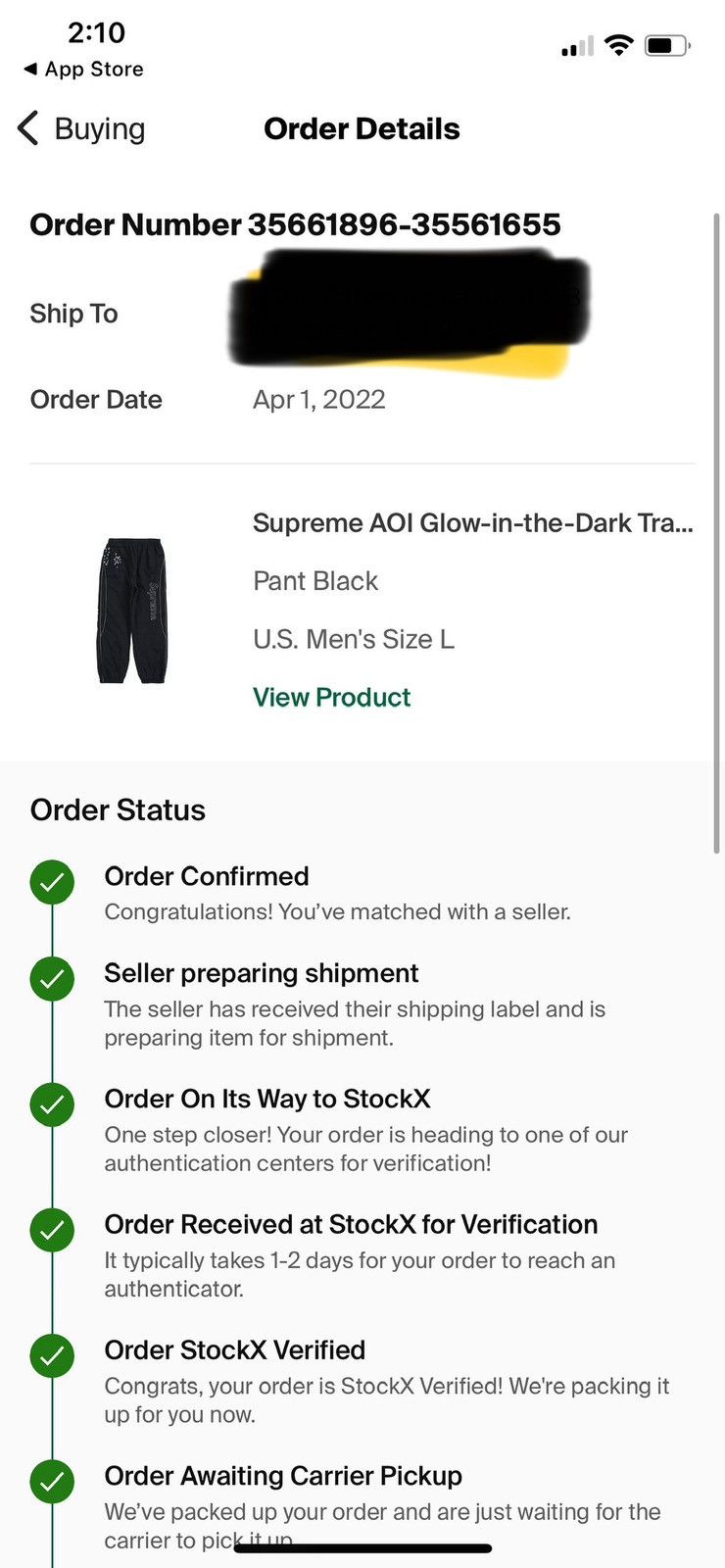Supreme Supreme AOI Glow-in-the-Dark Track Pants | Grailed