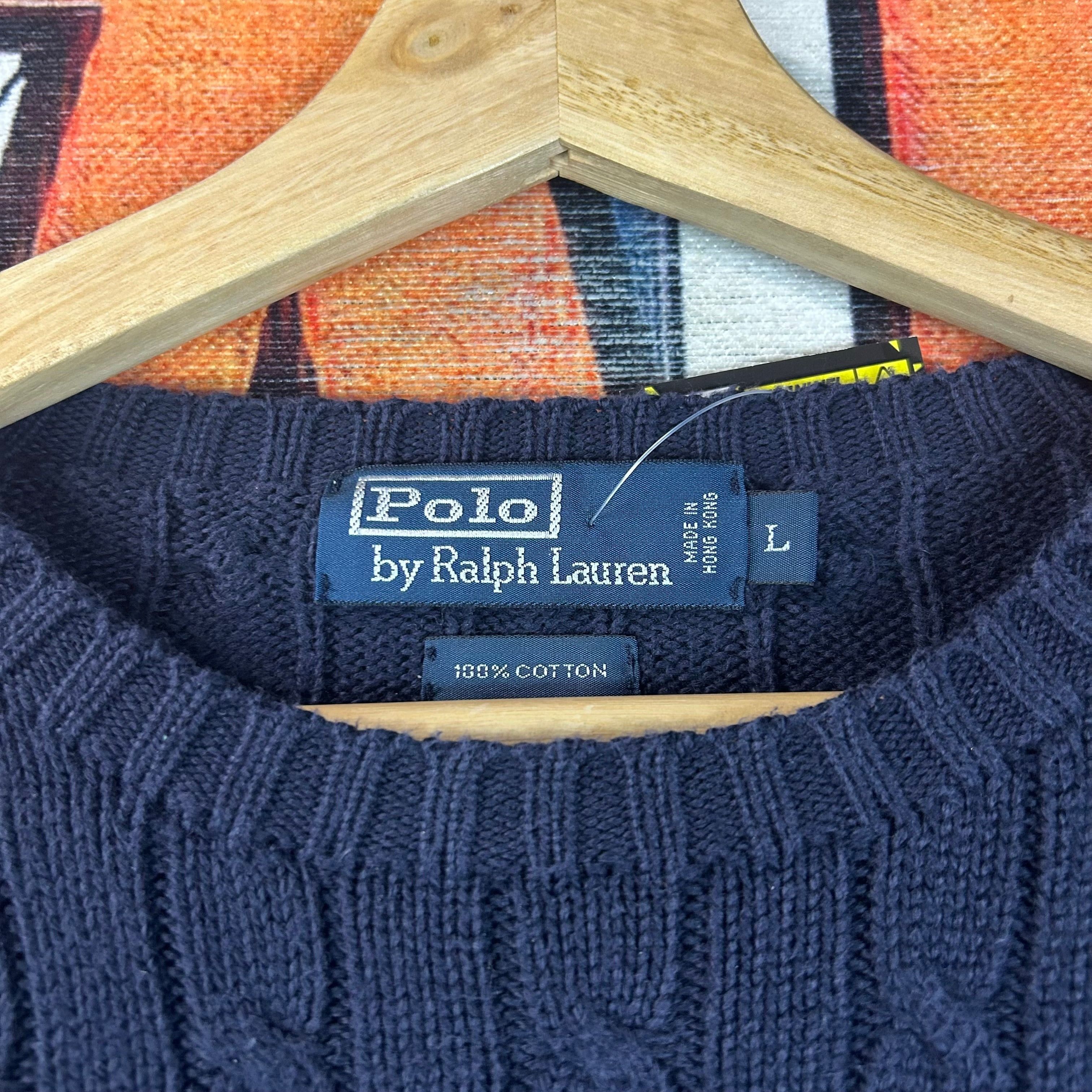 Polo Ralph Lauren Y2K Polo Ralph Lauren Cable Knit Sweater Size Large Size US L / EU 52-54 / 3 - 3 Thumbnail