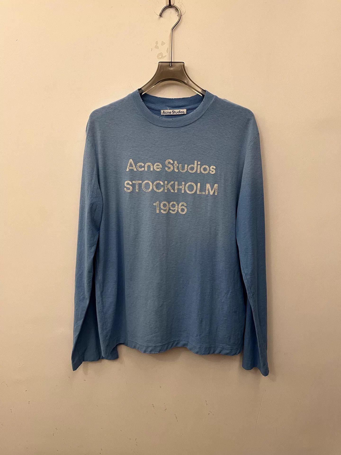 Acne Studios Acne 1996 SS26 Classic Crewneck LS T Glacier Blue S/XS Size S / US 4 / IT 40 - 1 Thumbnail