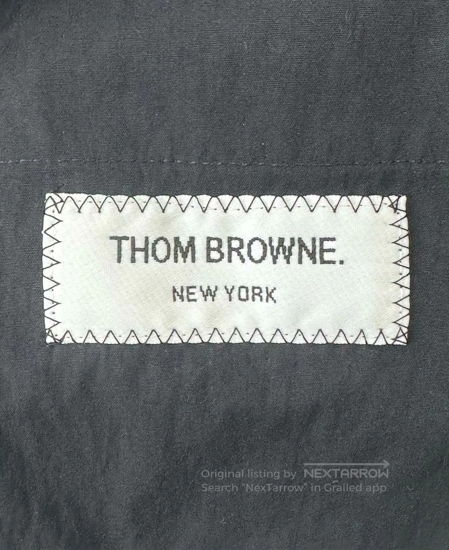 Thom Browne Thom Browne Navy Blue Striped Long Sleeve Logo Jacket| Size US XS / EU 42 / 0 - 5 Thumbnail