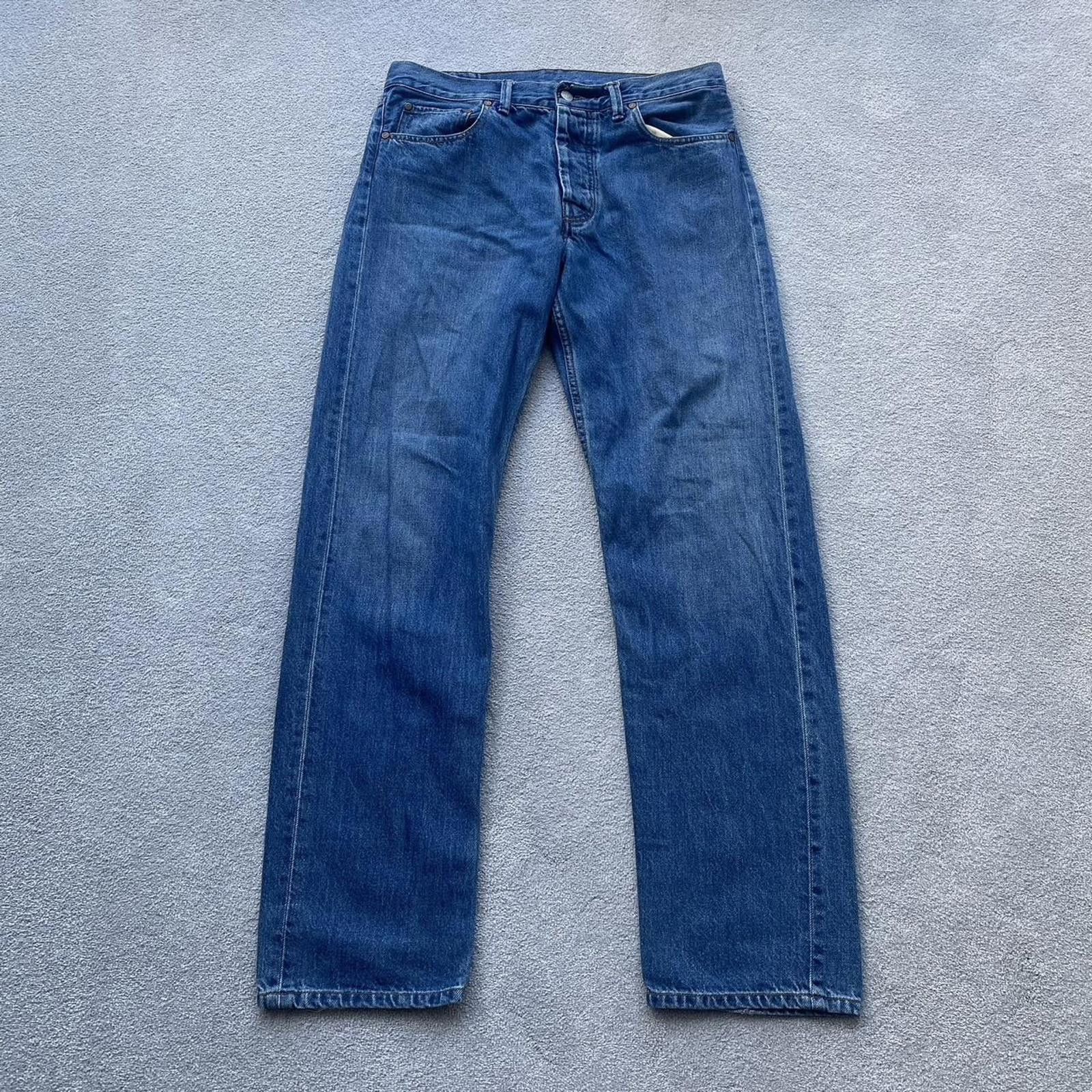 Our Legacy Our Legacy Regular Fit Denim Jeans With Woven Patch Size US 33 - 1 Thumbnail