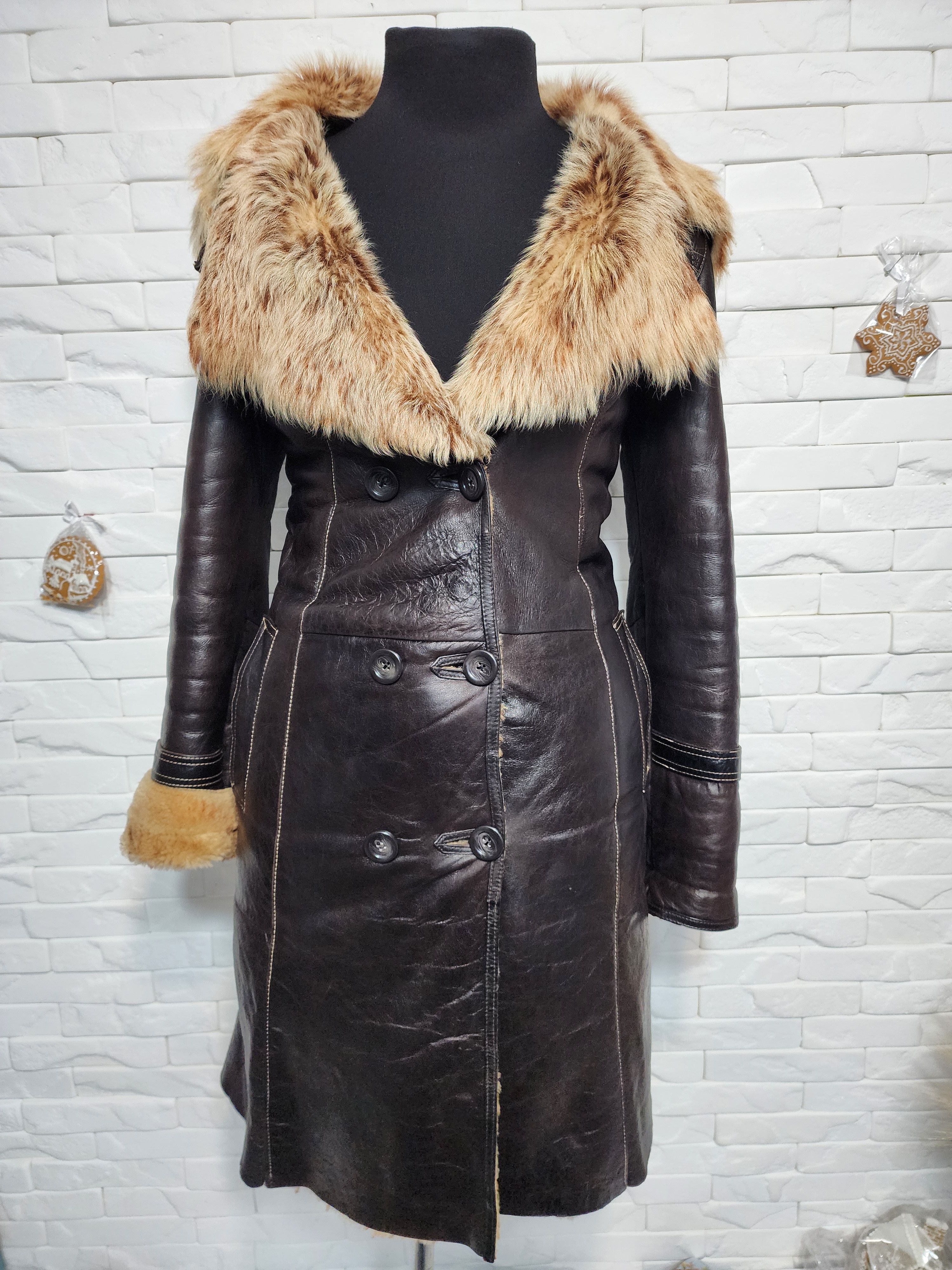 Furla Brown Goat Fur Sheepskin Coat: Women's Winter Coat Size S / US 4 / IT 40 - 1 Thumbnail