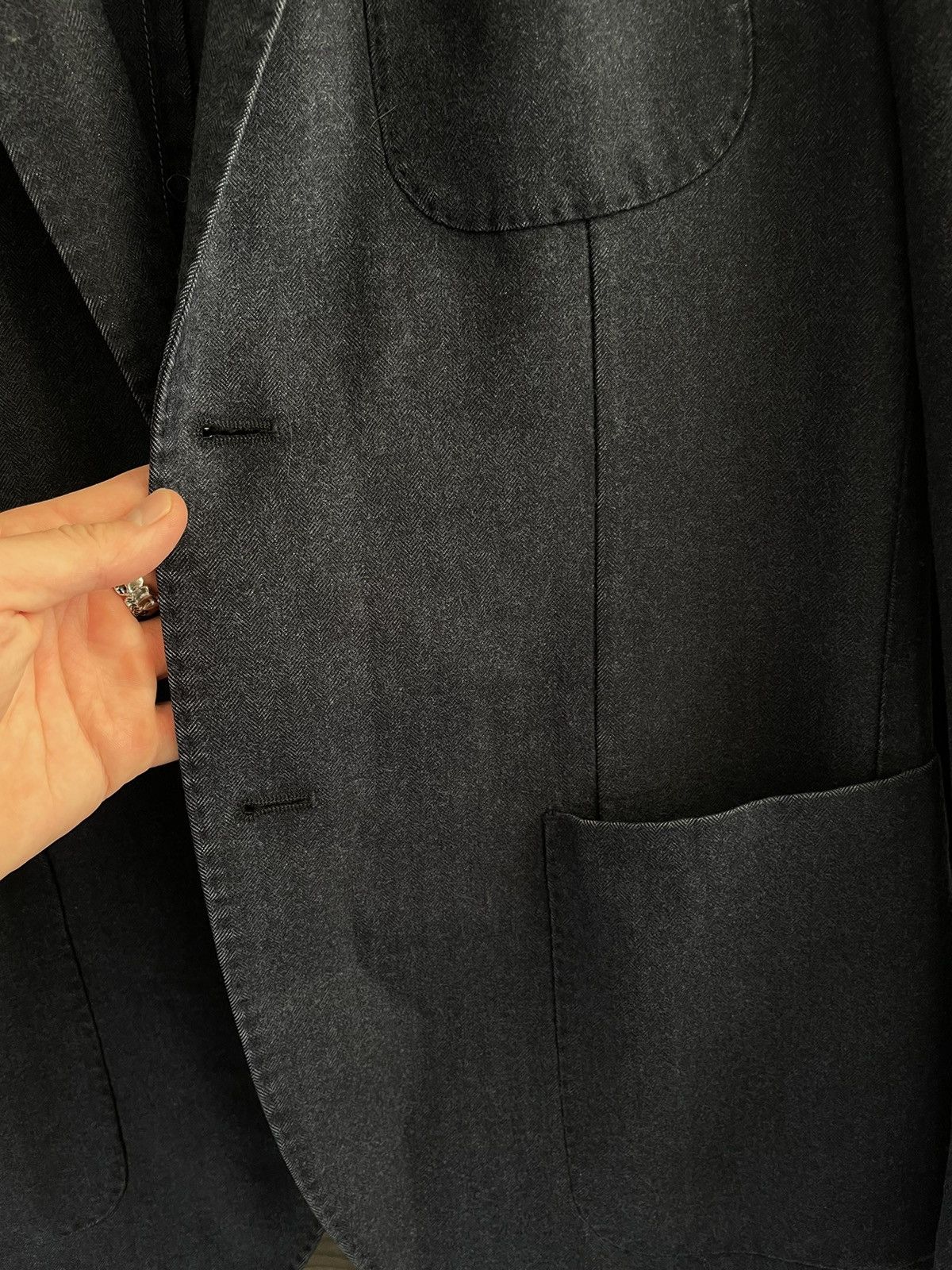 L.B.M. 1911 Lubiam LBM 1911 Unstructured Wool Blazer, Navy Size 50R - 5 Thumbnail