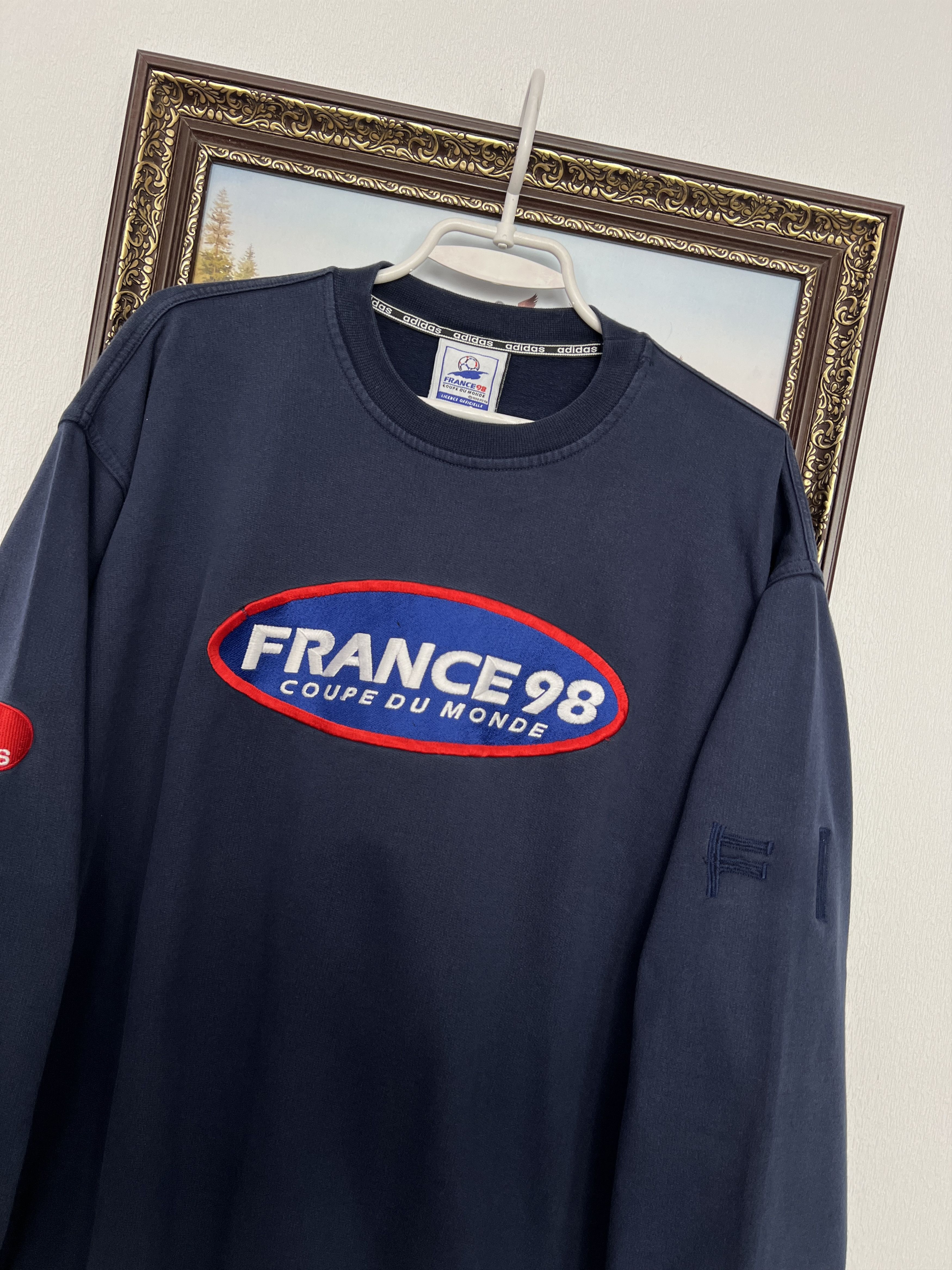Adidas Vintage 90's Adidas France World Cup Sweatshirt Size US S / EU 44-46 / 1 - 3 Thumbnail