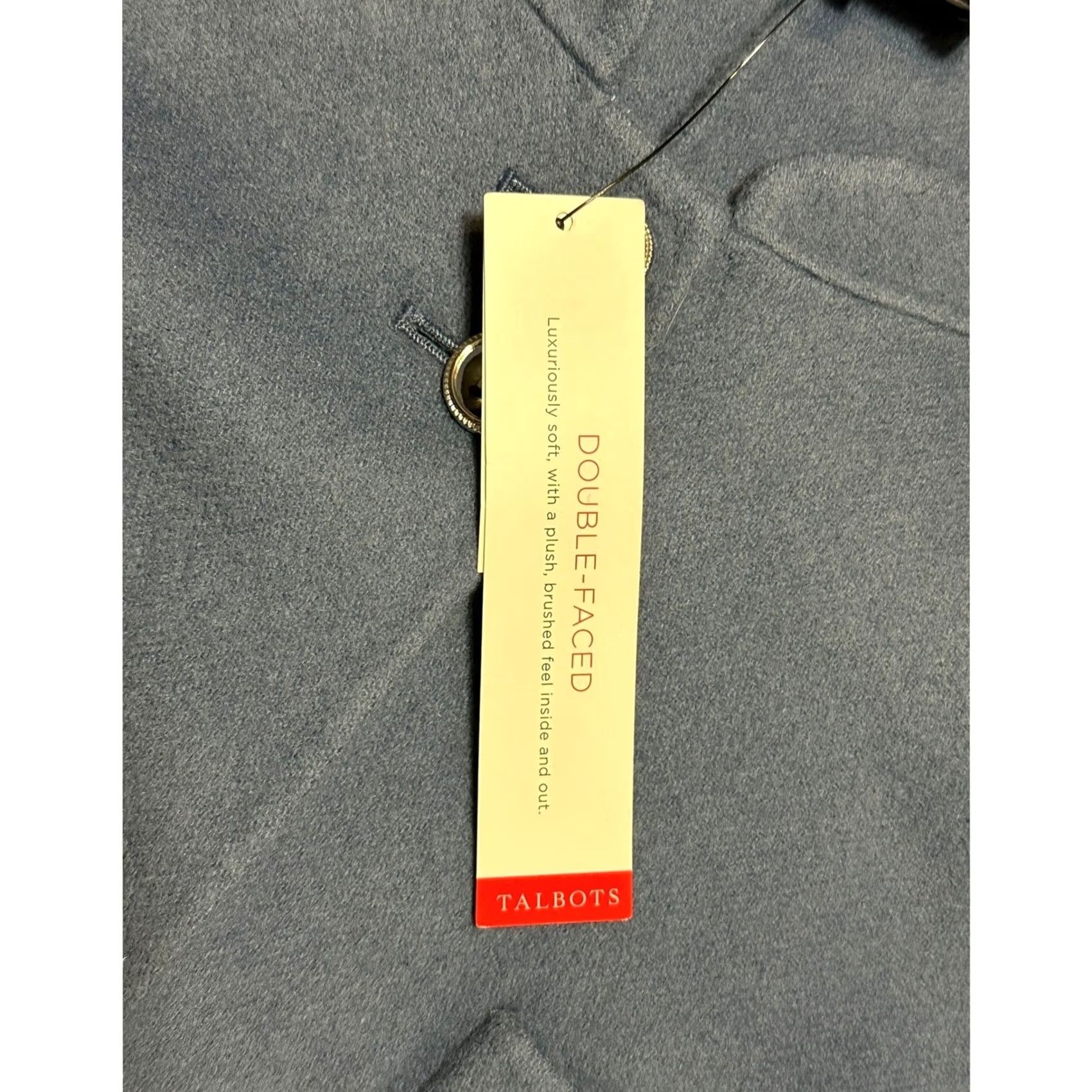 Talbots Talbots Plus Petite Double Faced Wool Blend Jacket Blue Button Front Sz 22WP Size 3XL / US 20-22 - 3 Thumbnail