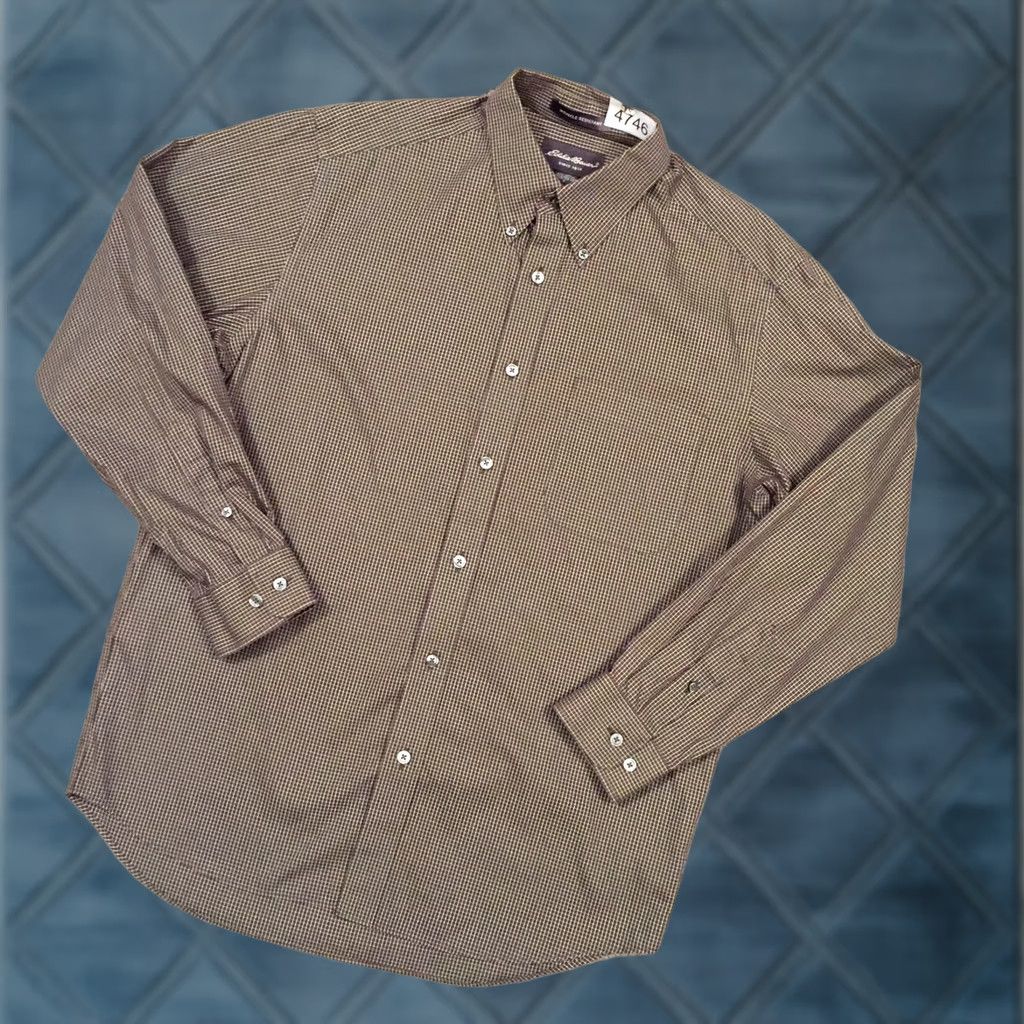 Eddie Bauer Eddie Bauer Shirt Mens Small Green Plaid Long Sleeve Button-Up Size US S / EU 44-46 / 1 - 1 Thumbnail